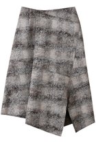 【スタニングルアー/STUNNING LURE】のrホイルチェックイレギュラーヘムスカート ライトグレー|ID: prp329100004624741 ipo3291000000036013546