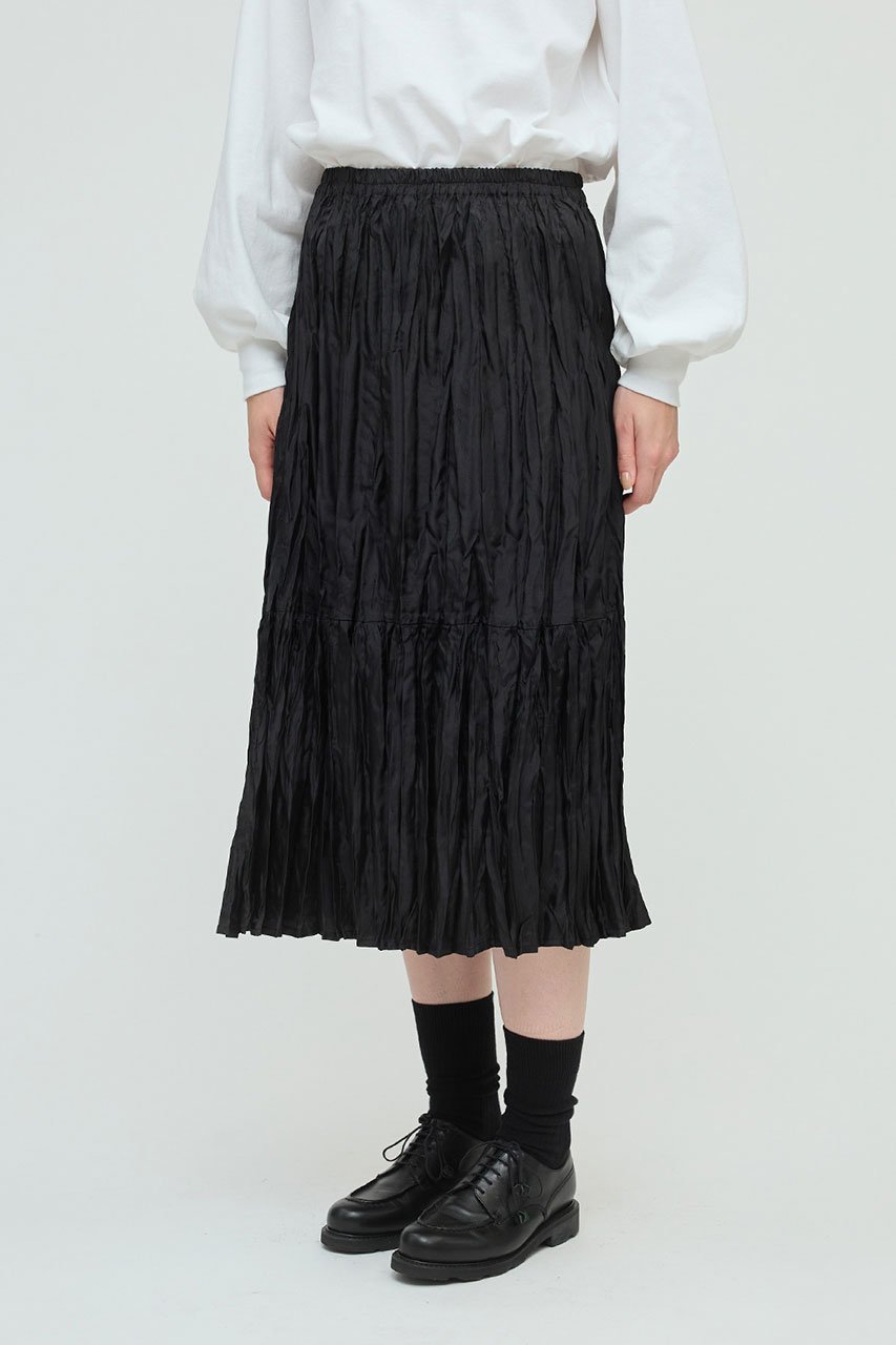 【ミズイロ インド/mizuiro ind】のsatin washer pleats SK スカート 人気、トレンドファッション・服の通販 founy(ファニー)  ファッション Fashion レディースファッション Fashion for Women スカート Skirts ロングスカート Long Skirts / Maxi & Midi Skirts サテン Satin, Glossy Fabric ストレート Straight, Straight Cut プリーツ Pleats, Pleated リラックス Relax, Relaxed Fit ロング Long, Long-Length ワッシャー Washer, Crinkled Finish other-8|ID: prp329100004624743 ipo3291000000033906289