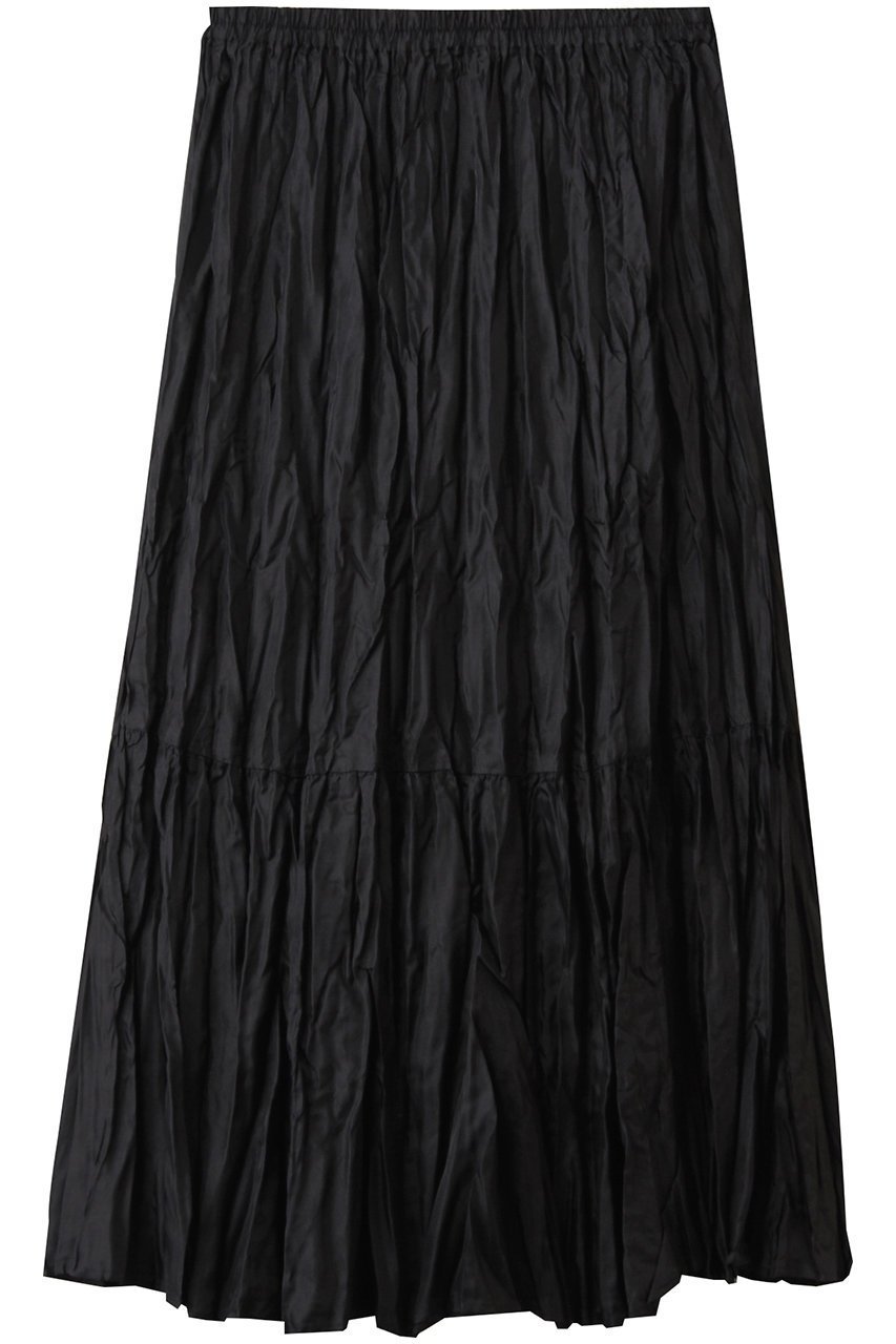 【ミズイロ インド/mizuiro ind】のサテンワッシャープリーツスカート インテリア・キッズ・メンズ・レディースファッション・服の通販 founy(ファニー) 　ファッション　Fashion　レディースファッション　Fashion for Women　スカート　Skirts　プリーツスカート / 上品フェミニンスタイル　Pleated Skirts　ロングスカート　Long Skirts / Maxi & Midi Skirts　サテン　Satin, Glossy Fabric　ストレート　Straight, Straight Cut　プリーツ　Pleats, Pleated　リラックス　Relax, Relaxed Fit　ロング　Long, Long-Length　ワッシャー　Washer, Crinkled Finish　black|ID: prp329100004624743 ipo3291000000036181411
