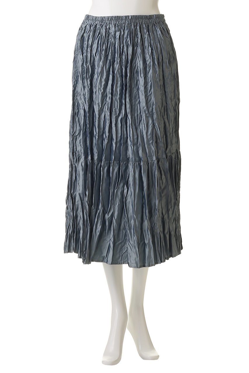 【ミズイロ インド/mizuiro ind】のサテンワッシャープリーツスカート 人気、トレンドファッション・服の通販 founy(ファニー) 　ファッション　Fashion　レディースファッション　Fashion for Women　スカート　Skirts　プリーツスカート / 上品フェミニンスタイル　Pleated Skirts　ロングスカート　Long Skirts / Maxi & Midi Skirts　サテン　Satin, Glossy Fabric　ストレート　Straight, Straight Cut　プリーツ　Pleats, Pleated　リラックス　Relax, Relaxed Fit　ロング　Long, Long-Length　ワッシャー　Washer, Crinkled Finish　other-2|ID: prp329100004624743 ipo3291000000036181412