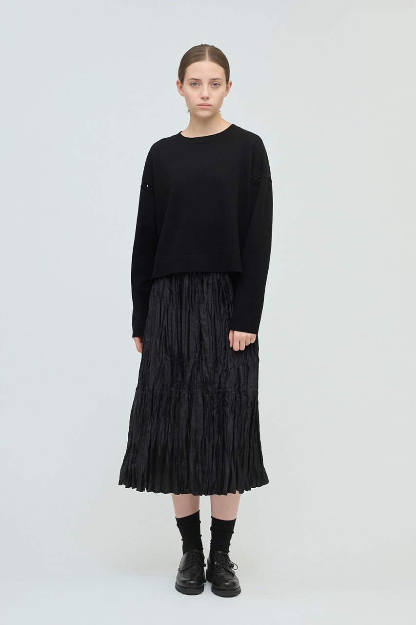 【ミズイロ インド/mizuiro ind】のサテンワッシャープリーツスカート 人気、トレンドファッション・服の通販 founy(ファニー) 　ファッション　Fashion　レディースファッション　Fashion for Women　スカート　Skirts　プリーツスカート / 上品フェミニンスタイル　Pleated Skirts　ロングスカート　Long Skirts / Maxi & Midi Skirts　サテン　Satin, Glossy Fabric　ストレート　Straight, Straight Cut　プリーツ　Pleats, Pleated　リラックス　Relax, Relaxed Fit　ロング　Long, Long-Length　ワッシャー　Washer, Crinkled Finish　other-7|ID: prp329100004624743 ipo3291000000036181417