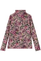 【ルール ロジェット/leur logette】のフォレストフラワープリントチュールトップス 人気、トレンドファッション・服の通販 founy(ファニー) ファッション Fashion レディースファッション Fashion for Women トップス・カットソー Cut & Sew Tops シャツ・ブラウス・オフィスカジュアル Elegant Blouses & Button-Ups ロングTシャツ・Tシャツ Longline T-Shirts & Tees カットソー・ベーシックTシャツ Cut-and-Sewn Tops / Stretch Tees & Basics 花柄・フラワープリント・モチーフ Floral Prints & Motifs / Flower Pattern Tops 2025年 2025 2025-2026秋冬・A/W Autumn/Winter 2025–26 AW25–26 インナー Innerwear ストレッチ Stretch, Stretchy Fabric スリーブ Sleeve, Long Sleeve / Short Sleeve チュール Tulip, Tulip Motif ボトルネック Bottle Neck, Mock Neck メッシュ Mesh, Net Fabric ロング Long, Long-Length A/W・秋冬 Autumn/Winter |ID:prp329100004625407