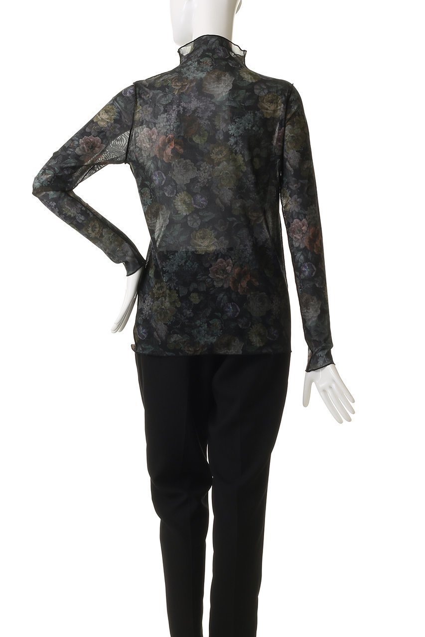 【ルール ロジェット/leur logette】のフォレストフラワープリントチュールトップス 人気、トレンドファッション・服の通販 founy(ファニー) ファッション Fashion レディースファッション Fashion for Women トップス・カットソー Cut & Sew Tops シャツ・ブラウス・オフィスカジュアル Elegant Blouses & Button-Ups ロングTシャツ・Tシャツ Longline T-Shirts & Tees カットソー・ベーシックTシャツ Cut-and-Sewn Tops / Stretch Tees & Basics 花柄・フラワープリント・モチーフ Floral Prints & Motifs / Flower Pattern Tops インナー Innerwear ストレッチ Stretch, Stretchy Fabric スリーブ Sleeve, Long Sleeve / Short Sleeve チュール Tulip, Tulip Motif ボトルネック Bottle Neck, Mock Neck メッシュ Mesh, Net Fabric ロング Long, Long-Length other-4|ID: prp329100004625407 ipo3291000000034854001
