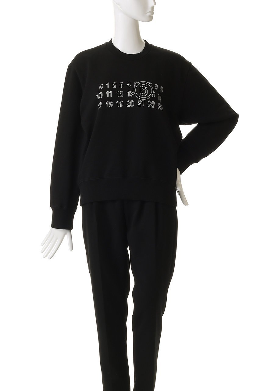 【エムエム6 メゾン マルタン マルジェラ/MM6 Maison Martin Margiela】のロゴ スウェットシャツ 人気、トレンドファッション・服の通販 founy(ファニー) 　ファッション　Fashion　レディースファッション　Fashion for Women　トップス・カットソー　Cut & Sew Tops　シャツ・ブラウス・オフィスカジュアル　Elegant Blouses & Button-Ups　レディースパーカー・カジュアルフーディー　Casual Hoodies & Sweatshirts　ロングTシャツ・Tシャツ　Longline T-Shirts & Tees　スウェット・クルーネックトップス　Sweatshirts & Crewnecks / Relaxed Fit Sweat Tops　カットソー・ベーシックTシャツ　Cut-and-Sewn Tops / Stretch Tees & Basics　2025年　2025　2025-2026秋冬・A/W　Autumn/Winter 2025–26 AW25–26　スタイリッシュ　Stylish, Fashionable　スタンダード　Standard, Basic　ロング　Long, Long-Length　定番　Standard, Basic Item　A/W・秋冬　Autumn/Winter　other-2|ID: prp329100004625409 ipo3291000000033230016