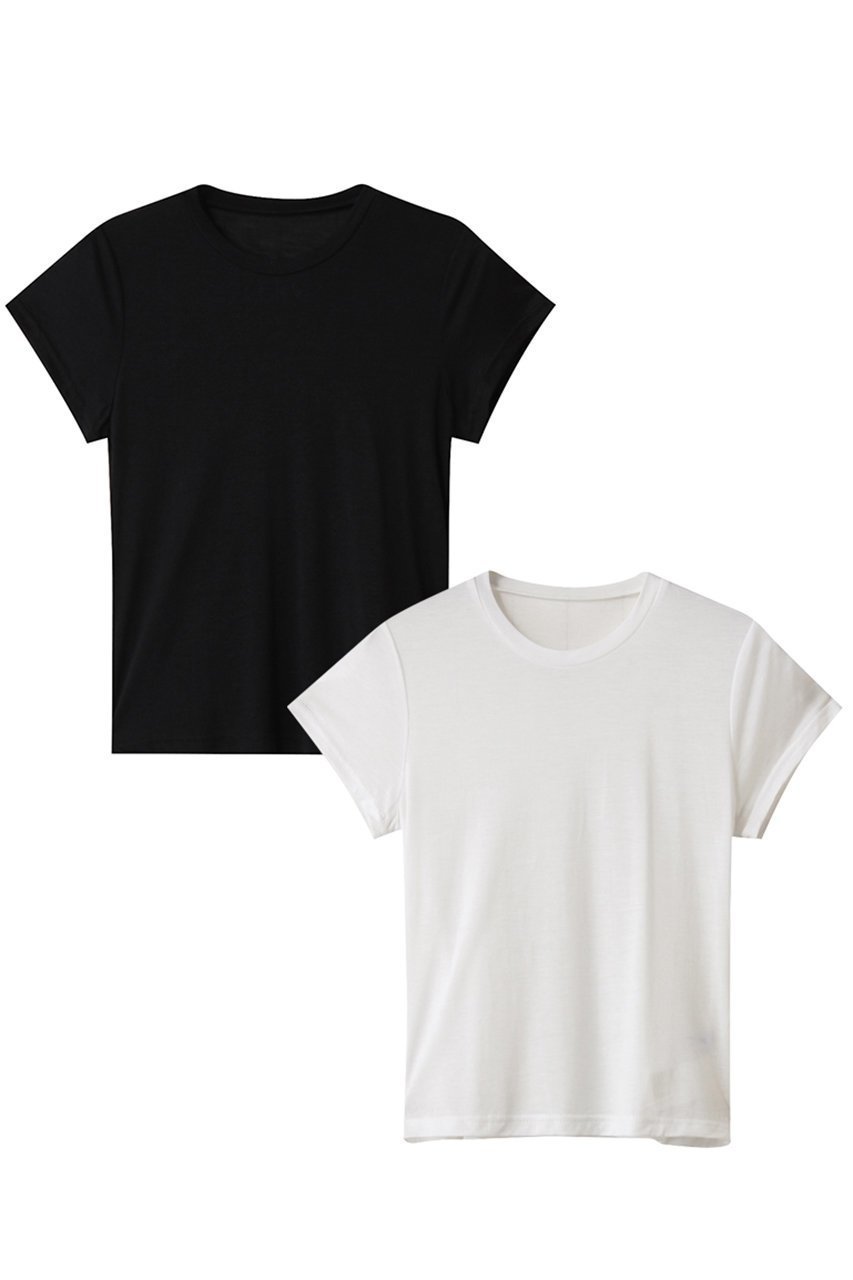 【メゾンスペシャル/MAISON SPECIAL】のパックTEE インテリア・キッズ・メンズ・レディースファッション・服の通販 founy(ファニー) 　ファッション　Fashion　レディースファッション　Fashion for Women　トップス・カットソー　Cut & Sew Tops　シャツ・ブラウス・オフィスカジュアル　Elegant Blouses & Button-Ups　ロングTシャツ・Tシャツ　Longline T-Shirts & Tees　カットソー・ベーシックTシャツ　Cut-and-Sewn Tops / Stretch Tees & Basics　シアー　Sheer, See-Through　ショート　Short, Short Length　シンプル　Simple, Minimal　スリーブ　Sleeve, Long Sleeve / Short Sleeve　ベーシック　Basic, Essential　新作・新入荷　New Arrivals / New In　BLK(ブラック)×WHT(ホワイト)|ID: prp329100004625412 ipo3291000000033230054