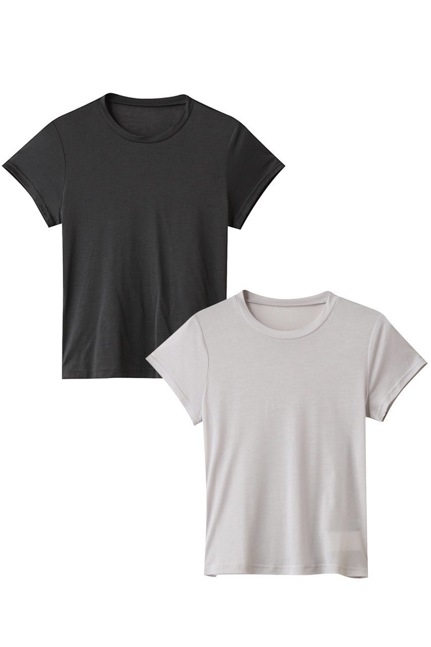 【メゾンスペシャル/MAISON SPECIAL】のパックTEE インテリア・キッズ・メンズ・レディースファッション・服の通販 founy(ファニー) 　ファッション　Fashion　レディースファッション　Fashion for Women　トップス・カットソー　Cut & Sew Tops　シャツ・ブラウス・オフィスカジュアル　Elegant Blouses & Button-Ups　ロングTシャツ・Tシャツ　Longline T-Shirts & Tees　カットソー・ベーシックTシャツ　Cut-and-Sewn Tops / Stretch Tees & Basics　シアー　Sheer, See-Through　ショート　Short, Short Length　シンプル　Simple, Minimal　スリーブ　Sleeve, Long Sleeve / Short Sleeve　ベーシック　Basic, Essential　新作・新入荷　New Arrivals / New In　C.GRYグレー)×ライトグレー|ID: prp329100004625412 ipo3291000000033230055