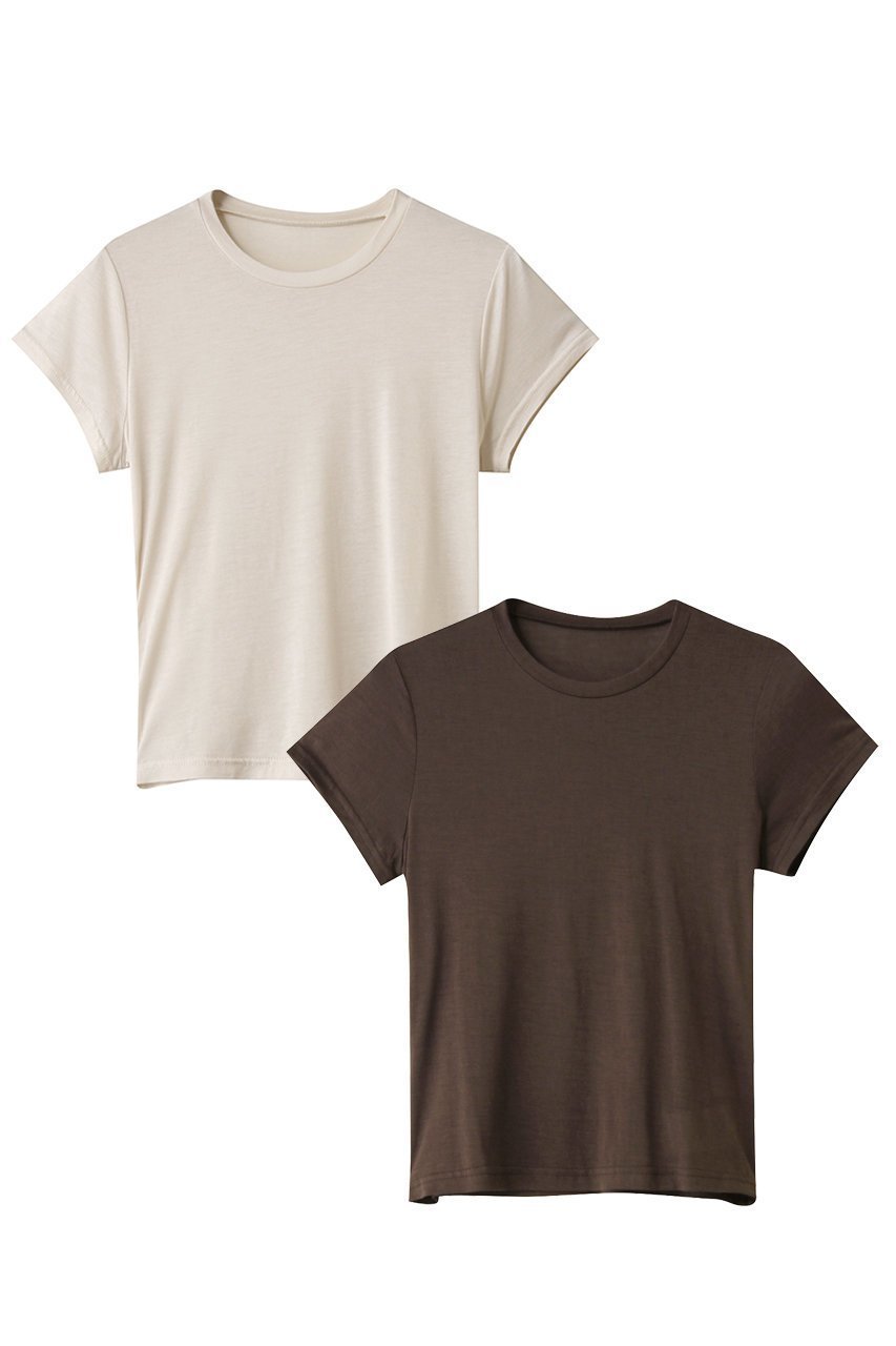 【メゾンスペシャル/MAISON SPECIAL】のパックTEE インテリア・キッズ・メンズ・レディースファッション・服の通販 founy(ファニー) 　ファッション　Fashion　レディースファッション　Fashion for Women　トップス・カットソー　Cut & Sew Tops　シャツ・ブラウス・オフィスカジュアル　Elegant Blouses & Button-Ups　ロングTシャツ・Tシャツ　Longline T-Shirts & Tees　カットソー・ベーシックTシャツ　Cut-and-Sewn Tops / Stretch Tees & Basics　シアー　Sheer, See-Through　ショート　Short, Short Length　シンプル　Simple, Minimal　スリーブ　Sleeve, Long Sleeve / Short Sleeve　ベーシック　Basic, Essential　新作・新入荷　New Arrivals / New In　IVR(アイボリー)×ブラウン(BRN)|ID: prp329100004625412 ipo3291000000033230056