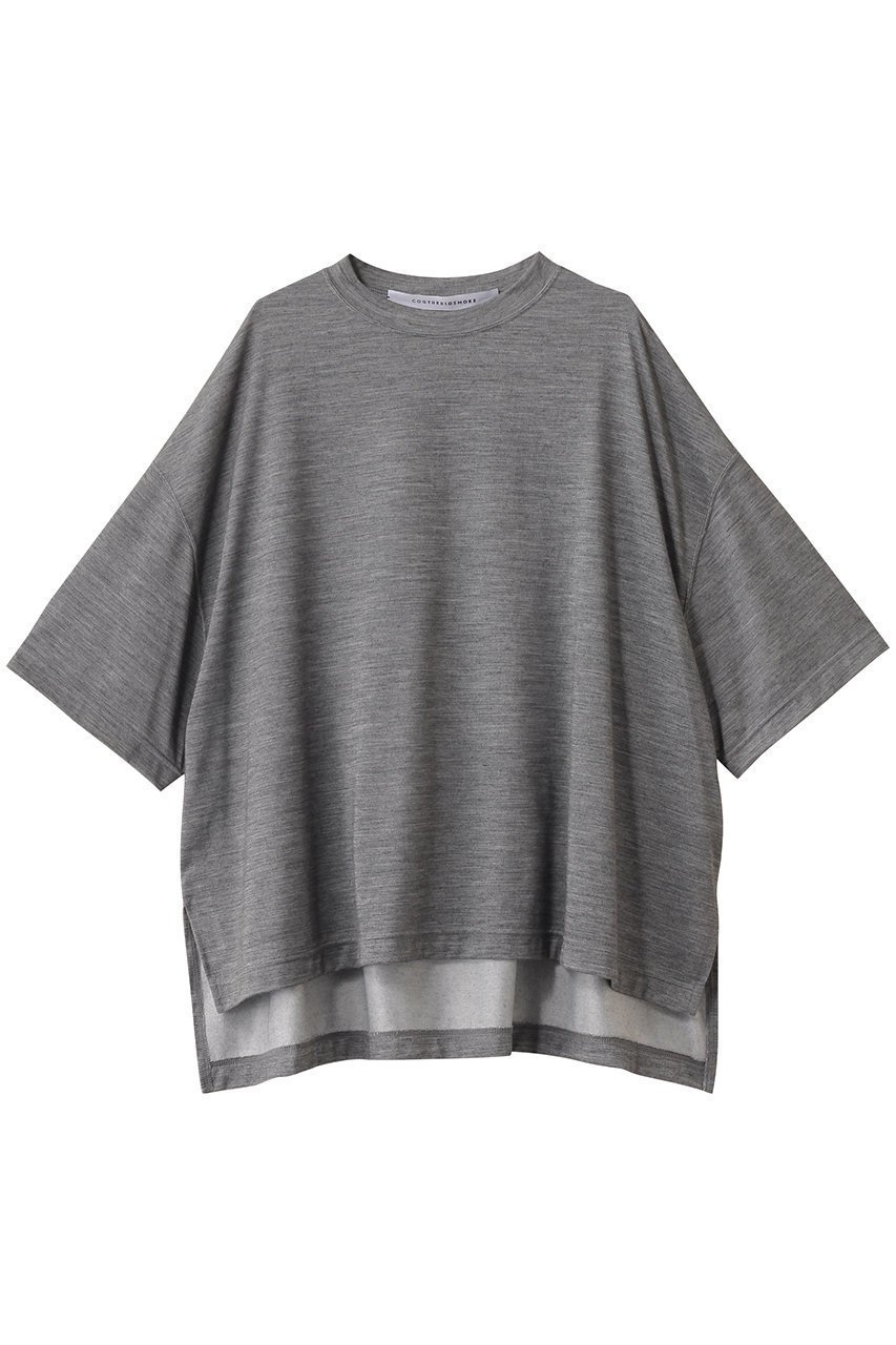 【コグ ザビッグスモーク/COGTHEBIGSMOKE】の【8/1 0:00販売開始】17 DELTA T SHIRT インテリア・キッズ・メンズ・レディースファッション・服の通販 founy(ファニー) 　ファッション　Fashion　レディースファッション　Fashion for Women　トップス・カットソー　Cut & Sew Tops　シャツ・ブラウス・オフィスカジュアル　Elegant Blouses & Button-Ups　ロングTシャツ・Tシャツ　Longline T-Shirts & Tees　カットソー・ベーシックTシャツ　Cut-and-Sewn Tops / Stretch Tees & Basics　2025年　2025　2025-2026秋冬・A/W　Autumn/Winter 2025–26 AW25–26　なめらか　Smooth, Silky Texture　ウォッシャブル　Machine Washable　ショート　Short, Short Length　シンプル　Simple, Minimal　スタイリッシュ　Stylish, Fashionable　スリット　Slit, Slit Detail　スリーブ　Sleeve, Long Sleeve / Short Sleeve　パターン　Pattern, Design Print　人気　Popular, Best Seller　A/W・秋冬　Autumn/Winter　ミッドグレー|ID: prp329100004625413 ipo3291000000033230069