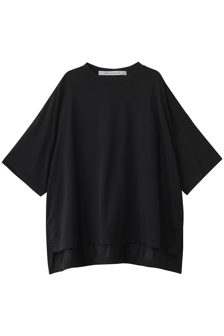 【コグ ザビッグスモーク/COGTHEBIGSMOKE】の【8/1 0:00販売開始】17 DELTA T SHIRT インテリア・キッズ・メンズ・レディースファッション・服の通販 founy(ファニー) 　ファッション　Fashion　レディースファッション　Fashion for Women　トップス・カットソー　Cut & Sew Tops　シャツ・ブラウス・オフィスカジュアル　Elegant Blouses & Button-Ups　ロングTシャツ・Tシャツ　Longline T-Shirts & Tees　カットソー・ベーシックTシャツ　Cut-and-Sewn Tops / Stretch Tees & Basics　2025年　2025　2025-2026秋冬・A/W　Autumn/Winter 2025–26 AW25–26　なめらか　Smooth, Silky Texture　ウォッシャブル　Machine Washable　ショート　Short, Short Length　シンプル　Simple, Minimal　スタイリッシュ　Stylish, Fashionable　スリット　Slit, Slit Detail　スリーブ　Sleeve, Long Sleeve / Short Sleeve　パターン　Pattern, Design Print　人気　Popular, Best Seller　A/W・秋冬　Autumn/Winter　ブラック|ID: prp329100004625413 ipo3291000000033230070