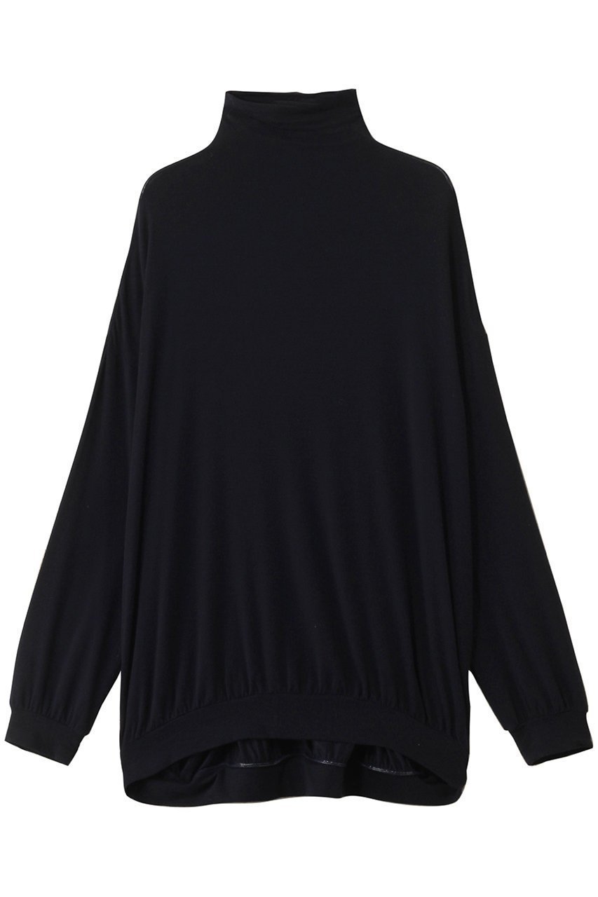 【コグ ザビッグスモーク/COGTHEBIGSMOKE】の04 MYRA NARROW SLV HIGH NECK インテリア・キッズ・メンズ・レディースファッション・服の通販 founy(ファニー) 　ファッション　Fashion　レディースファッション　Fashion for Women　トップス・カットソー　Cut & Sew Tops　シャツ・ブラウス・オフィスカジュアル　Elegant Blouses & Button-Ups　ロングTシャツ・Tシャツ　Longline T-Shirts & Tees　カットソー・ベーシックTシャツ　Cut-and-Sewn Tops / Stretch Tees & Basics　コンパクト　Compact, Small Size　シンプル　Simple, Minimal　スクエア　Square, Square Shape　スリーブ　Sleeve, Long Sleeve / Short Sleeve　ハイネック　High Neck, Mock Neck　ロング　Long, Long-Length　ワイド　Wide, Wide Fit　旅行　Travel　ネイビー|ID: prp329100004625420 ipo3291000000035510161