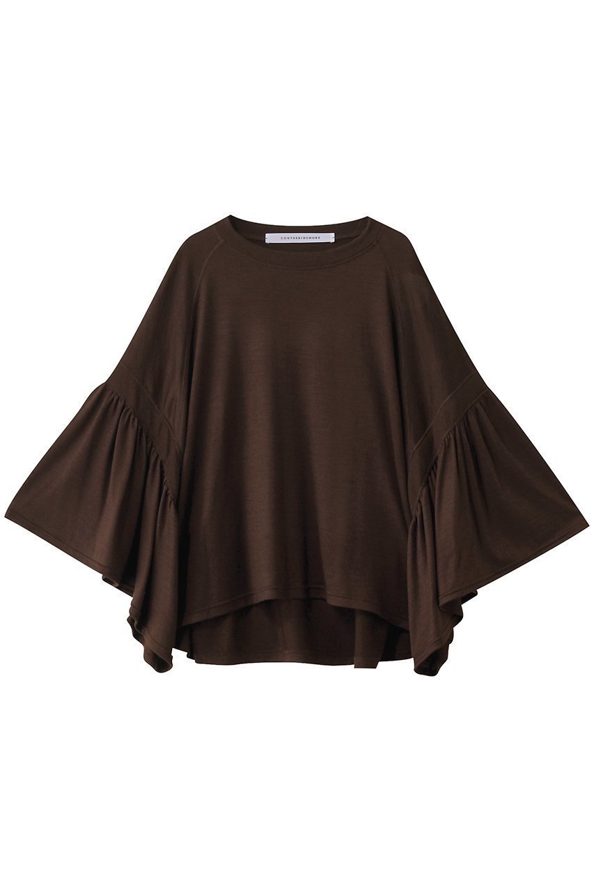 【コグ ザビッグスモーク/COGTHEBIGSMOKE】の【8/1 0:00販売開始】39 LAURA GATHERED SLV TOP 人気、トレンドファッション・服の通販 founy(ファニー) 　ファッション　Fashion　レディースファッション　Fashion for Women　トップス・カットソー　Cut & Sew Tops　シャツ・ブラウス・オフィスカジュアル　Elegant Blouses & Button-Ups　ロングTシャツ・Tシャツ　Longline T-Shirts & Tees　カットソー・ベーシックTシャツ　Cut-and-Sewn Tops / Stretch Tees & Basics　2025年　2025　2025-2026秋冬・A/W　Autumn/Winter 2025–26 AW25–26　ギャザー　Gathered, Ruffled　コンパクト　Compact, Small Size　ストレッチ　Stretch, Stretchy Fabric　スリーブ　Sleeve, Long Sleeve / Short Sleeve　フェミニン　Feminine, Girly　ロング　Long, Long-Length　A/W・秋冬　Autumn/Winter　 other-1|ID: prp329100004625423 ipo3291000000033230157