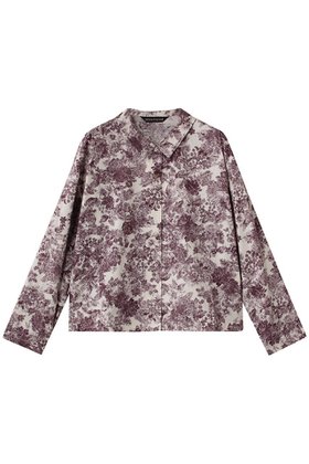 【ミズイロ インド/mizuiro ind】 プリントベーシックシャツ人気、トレンドファッション・服の通販 founy(ファニー) ファッション Fashion レディースファッション Fashion for Women トップス・カットソー Cut & Sew Tops シャツ・ブラウス・オフィスカジュアル Elegant Blouses & Button-Ups コンパクト Compact, Small Size スリーブ Sleeve, Long Sleeve / Short Sleeve トレンド Trend, Trending Now フラワー Flower, Floral プリント Print, Printed Pattern ロング Long, Long-Length エレガント 上品 Elegant 定番 Standard, Basic Item 無地 Plain, Solid Color |ID:prp329100004625436