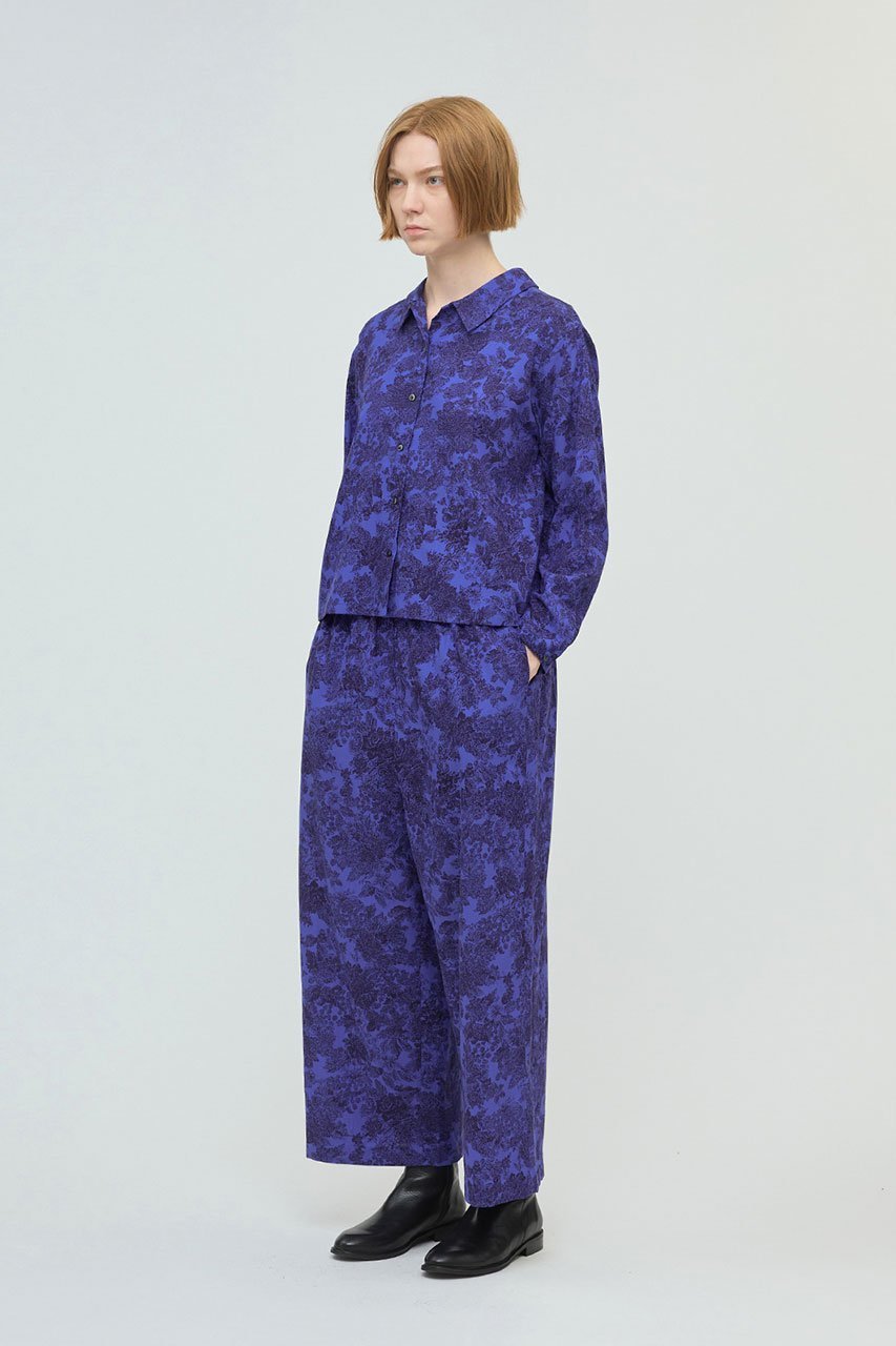 【ミズイロ インド/mizuiro ind】のプリントベーシックシャツ 人気、トレンドファッション・服の通販 founy(ファニー) 　ファッション　Fashion　レディースファッション　Fashion for Women　トップス・カットソー　Cut & Sew Tops　シャツ・ブラウス・オフィスカジュアル　Elegant Blouses & Button-Ups　コンパクト　Compact, Small Size　スリーブ　Sleeve, Long Sleeve / Short Sleeve　トレンド　Trend, Trending Now　フラワー　Flower, Floral　プリント　Print, Printed Pattern　ロング　Long, Long-Length　エレガント 上品　Elegant　定番　Standard, Basic Item　無地　Plain, Solid Color　other-7|ID: prp329100004625436 ipo3291000000035510186