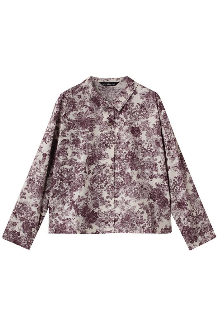 【ミズイロ インド/mizuiro ind】のプリントベーシックシャツ インテリア・キッズ・メンズ・レディースファッション・服の通販 founy(ファニー) https://founy.com/ ファッション Fashion レディースファッション Fashion for Women トップス・カットソー Cut & Sew Tops シャツ・ブラウス・オフィスカジュアル Elegant Blouses & Button-Ups コンパクト Compact, Small Size スリーブ Sleeve, Long Sleeve / Short Sleeve トレンド Trend, Trending Now フラワー Flower, Floral プリント Print, Printed Pattern ロング Long, Long-Length エレガント 上品 Elegant 定番 Standard, Basic Item 無地 Plain, Solid Color |ID: prp329100004625436 ipo3291000000035815948