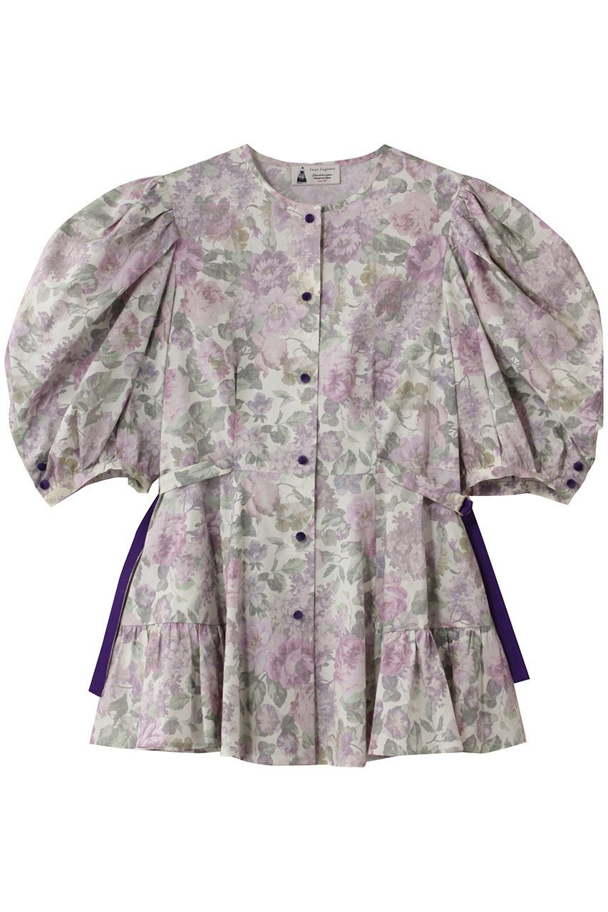 【ルール ロジェット/leur logette】のフォレストフラワープリントコットンブラウス インテリア・キッズ・メンズ・レディースファッション・服の通販 founy(ファニー) 　ファッション　Fashion　レディースファッション　Fashion for Women　トップス・カットソー　Cut & Sew Tops　シャツ・ブラウス・オフィスカジュアル　Elegant Blouses & Button-Ups　花柄・フラワープリント・モチーフ　Floral Prints & Motifs / Flower Pattern Tops　2025年　2025　2025-2026秋冬・A/W　Autumn/Winter 2025–26 AW25–26　クラシカル　Classical, Vintage-Inspired　シェイプ　Shape, Slim Fit　ショート　Short, Short Length　スリーブ　Sleeve, Long Sleeve / Short Sleeve　フラワー　Flower, Floral　プリント　Print, Printed Pattern　A/W・秋冬　Autumn/Winter　オフホワイト|ID: prp329100004625437 ipo3291000000033230298