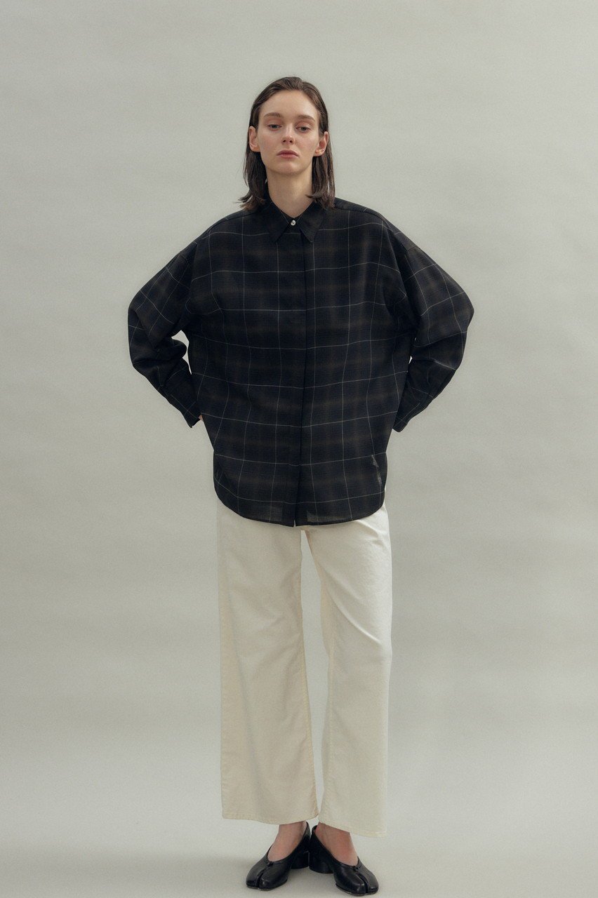 【フローレント/FLORENT】のウール ミックス チェック シャツ 人気、トレンドファッション・服の通販 founy(ファニー) 　ファッション　Fashion　レディースファッション　Fashion for Women　トップス・カットソー　Cut & Sew Tops　シャツ・ブラウス・オフィスカジュアル　Elegant Blouses & Button-Ups　2025年　2025　2025-2026秋冬・A/W　Autumn/Winter 2025–26 AW25–26　スリーブ　Sleeve, Long Sleeve / Short Sleeve　チェック　Check, Plaid, Tartan　ミックス　Mix, Mixed Style　ロング　Long, Long-Length　A/W・秋冬　Autumn/Winter　other-6|ID: prp329100004625438 ipo3291000000033230310