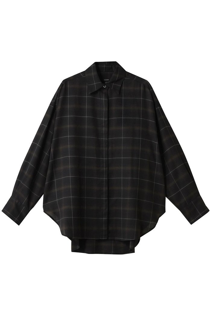【フローレント/FLORENT】のウール ミックス チェック シャツ インテリア・キッズ・メンズ・レディースファッション・服の通販 founy(ファニー) https://founy.com/ ファッション Fashion レディースファッション Fashion for Women トップス・カットソー Cut & Sew Tops シャツ・ブラウス・オフィスカジュアル Elegant Blouses & Button-Ups スリーブ Sleeve, Long Sleeve / Short Sleeve チェック Check, Plaid, Tartan ミックス Mix, Mixed Style ロング Long, Long-Length |ID: prp329100004625438 ipo3291000000035815957