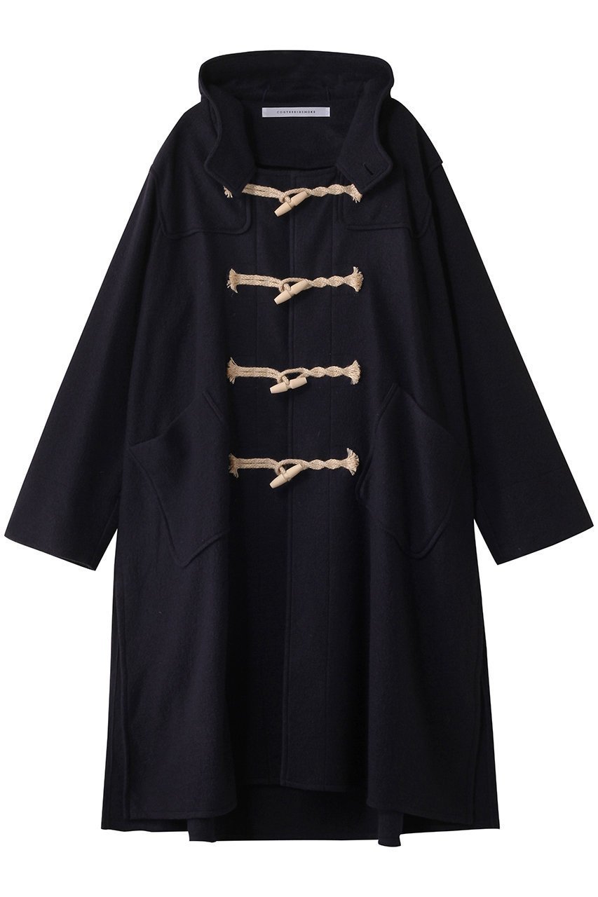 【コグ ザビッグスモーク/COGTHEBIGSMOKE】の【8/1 0:00販売開始】44 MONICA DUFFLE COAT インテリア・キッズ・メンズ・レディースファッション・服の通販 founy(ファニー) 　ファッション　Fashion　レディースファッション　Fashion for Women　アウター　Coat / Outerwear Collection　コート・ロングコート・ピーコート　Long Coats, Peacoats & More　ダッフルコート　Duffle Coats　2025年　2025　2025-2026秋冬・A/W　Autumn/Winter 2025–26 AW25–26　スリット　Slit, Slit Detail　ダッフルコート　Duffle Coat, Toggle Coat　リラックス　Relax, Relaxed Fit　ロング　Long, Long-Length　定番　Standard, Basic Item　A/W・秋冬　Autumn/Winter　ネイビー|ID: prp329100004625447 ipo3291000000033230388