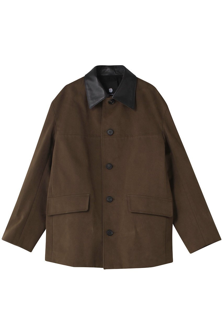 【ブラミンク/BLAMINK】のレザーカラージャケット インテリア・キッズ・メンズ・レディースファッション・服の通販 founy(ファニー) 　ファッション　Fashion　レディースファッション　Fashion for Women　アウター　Coat / Outerwear Collection　レディースジャケット・軽アウター　Jackets　ジャケット　Jacket, Outerwear　モダン　Modern, Contemporary　エレガント 上品　Elegant　ダークブラウン|ID: prp329100004625448 ipo3291000000035416446