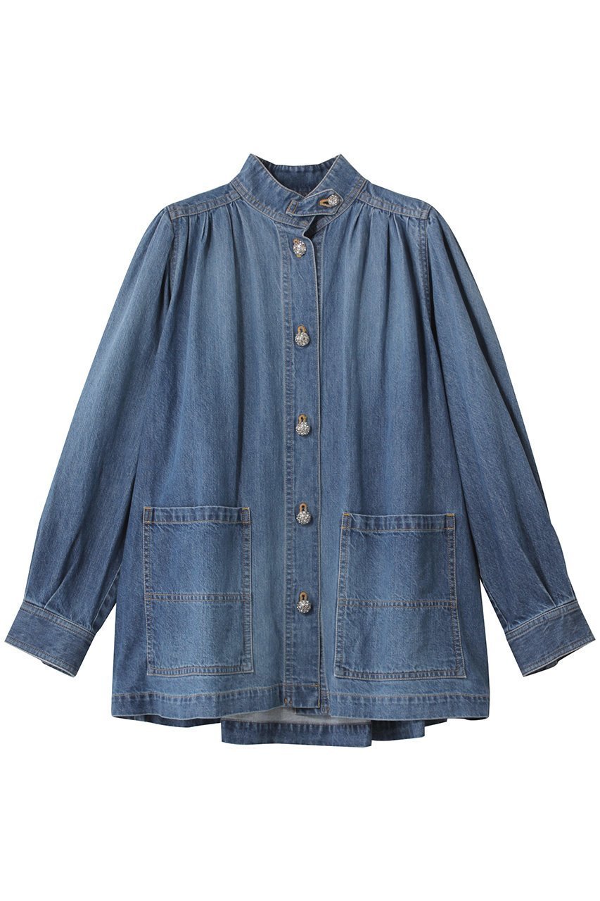 【ルール ロジェット/leur logette】の10ozデニムギャザージャケット 人気、トレンドファッション・服の通販 founy(ファニー) 　ファッション　Fashion　レディースファッション　Fashion for Women　アウター　Coat / Outerwear Collection　レディースジャケット・軽アウター　Jackets　2025年　2025　2025-2026秋冬・A/W　Autumn/Winter 2025–26 AW25–26　ギャザー　Gathered, Ruffled　ジャケット　Jacket, Outerwear　スリーブ　Sleeve, Long Sleeve / Short Sleeve　デニム　Denim, Jeans Material　フェミニン　Feminine, Girly　リュクス　Luxury, Elegant, High-End, Chic　ロング　Long, Long-Length　A/W・秋冬　Autumn/Winter　 other-1|ID: prp329100004625450 ipo3291000000033230413
