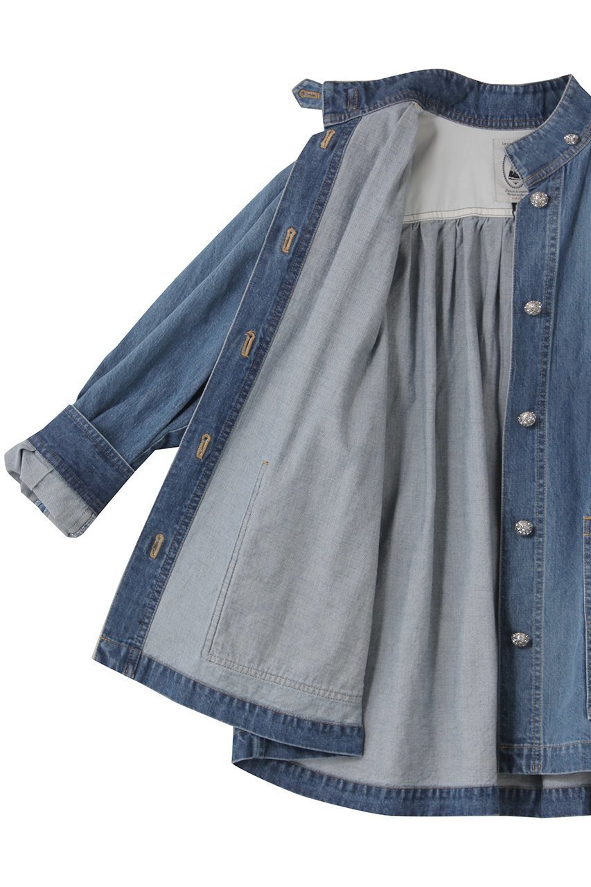 【ルール ロジェット/leur logette】の10ozデニムギャザージャケット 人気、トレンドファッション・服の通販 founy(ファニー) 　ファッション　Fashion　レディースファッション　Fashion for Women　アウター　Coat / Outerwear Collection　レディースジャケット・軽アウター　Jackets　2025年　2025　2025-2026秋冬・A/W　Autumn/Winter 2025–26 AW25–26　ギャザー　Gathered, Ruffled　ジャケット　Jacket, Outerwear　スリーブ　Sleeve, Long Sleeve / Short Sleeve　デニム　Denim, Jeans Material　フェミニン　Feminine, Girly　リュクス　Luxury, Elegant, High-End, Chic　ロング　Long, Long-Length　A/W・秋冬　Autumn/Winter　other-6|ID: prp329100004625450 ipo3291000000033230419