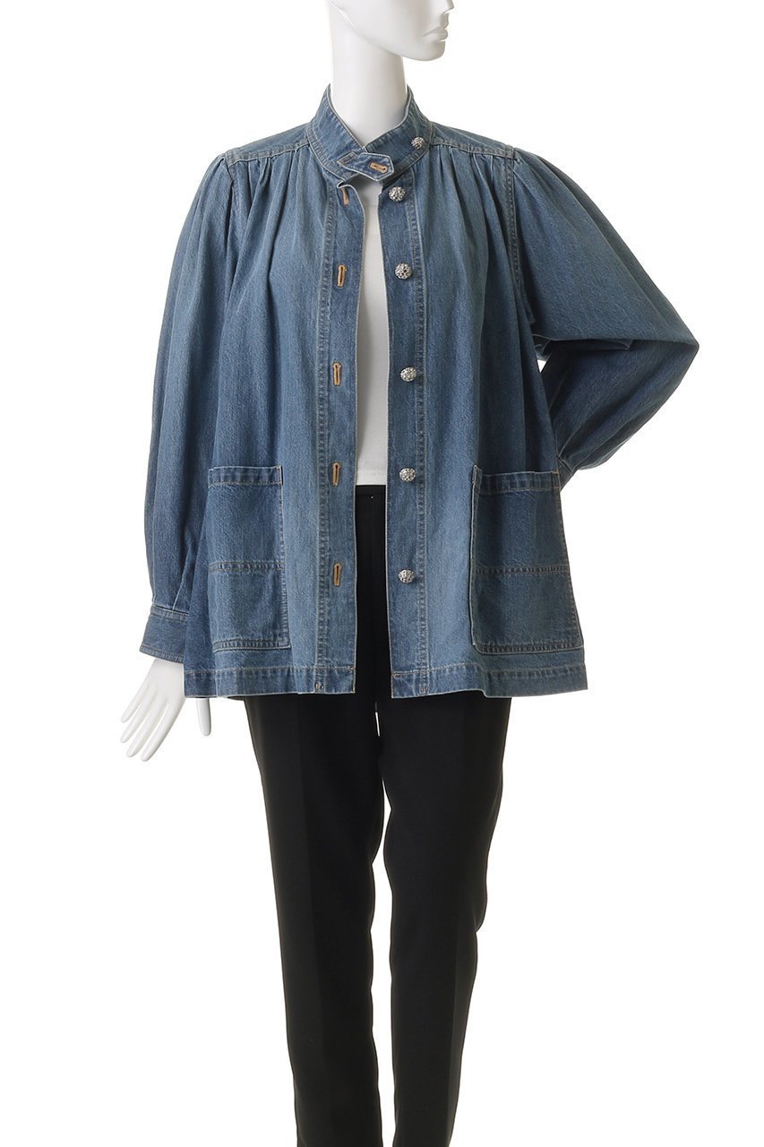 【ルール ロジェット/leur logette】の10ozデニムギャザージャケット 人気、トレンドファッション・服の通販 founy(ファニー) 　ファッション　Fashion　レディースファッション　Fashion for Women　アウター　Coat / Outerwear Collection　レディースジャケット・軽アウター　Jackets　2025年　2025　2025-2026秋冬・A/W　Autumn/Winter 2025–26 AW25–26　ギャザー　Gathered, Ruffled　ジャケット　Jacket, Outerwear　スリーブ　Sleeve, Long Sleeve / Short Sleeve　デニム　Denim, Jeans Material　フェミニン　Feminine, Girly　リュクス　Luxury, Elegant, High-End, Chic　ロング　Long, Long-Length　A/W・秋冬　Autumn/Winter　other-7|ID: prp329100004625450 ipo3291000000033230420
