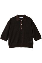 【サクラ/SACRA】のエクストラファイングロッシーヤーンポロトップス 人気、トレンドファッション・服の通販 founy(ファニー) ファッション Fashion レディースファッション Fashion for Women トップス・カットソー Cut & Sew Tops ニット Knit Tops & Sweaters カジュアルプルオーバー・ニットトップス Pullovers & Knit Tops / Casual Pullovers 2025年 2025 2025-2026秋冬・A/W Autumn/Winter 2025–26 AW25–26 カットソー Cut and Sewn Top クロップド Cropped, Short Length シアー Sheer, See-Through A/W・秋冬 Autumn/Winter thumbnail ブラウン|ID: prp329100004625452 ipo3291000000033230432