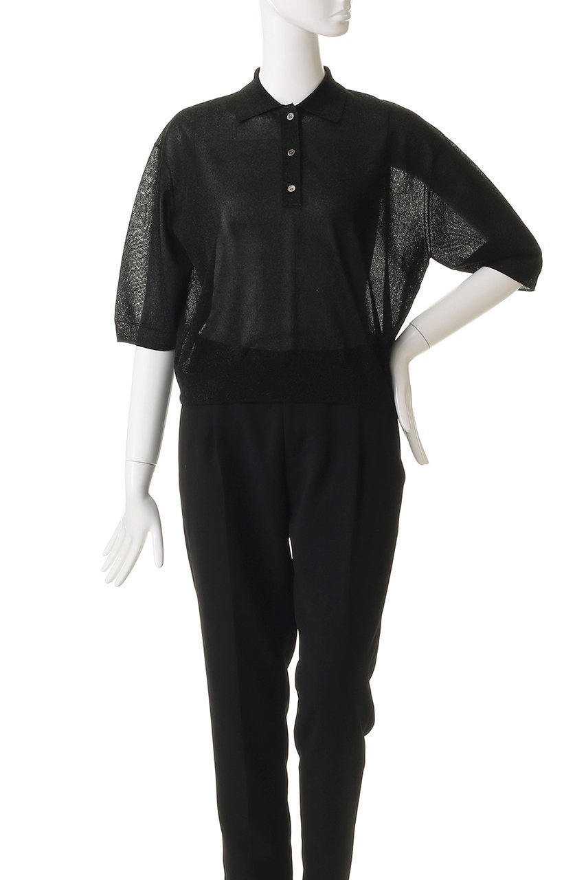 【サクラ/SACRA】のエクストラファイングロッシーヤーンポロトップス 人気、トレンドファッション・服の通販 founy(ファニー) 　ファッション　Fashion　レディースファッション　Fashion for Women　トップス・カットソー　Cut & Sew Tops　ニット　Knit Tops & Sweaters　カジュアルプルオーバー・ニットトップス　Pullovers & Knit Tops / Casual Pullovers　2025年　2025　2025-2026秋冬・A/W　Autumn/Winter 2025–26 AW25–26　カットソー　Cut and Sewn Top　クロップド　Cropped, Short Length　シアー　Sheer, See-Through　A/W・秋冬　Autumn/Winter　other-2|ID: prp329100004625452 ipo3291000000033230434