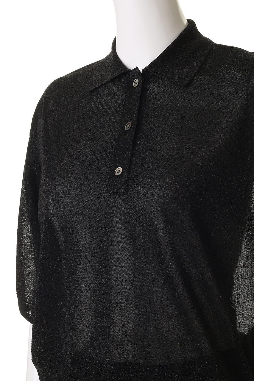 【サクラ/SACRA】のエクストラファイングロッシーヤーンポロトップス 人気、トレンドファッション・服の通販 founy(ファニー) 　ファッション　Fashion　レディースファッション　Fashion for Women　トップス・カットソー　Cut & Sew Tops　ニット　Knit Tops & Sweaters　カジュアルプルオーバー・ニットトップス　Pullovers & Knit Tops / Casual Pullovers　2025年　2025　2025-2026秋冬・A/W　Autumn/Winter 2025–26 AW25–26　カットソー　Cut and Sewn Top　クロップド　Cropped, Short Length　シアー　Sheer, See-Through　A/W・秋冬　Autumn/Winter　other-5|ID: prp329100004625452 ipo3291000000033230437