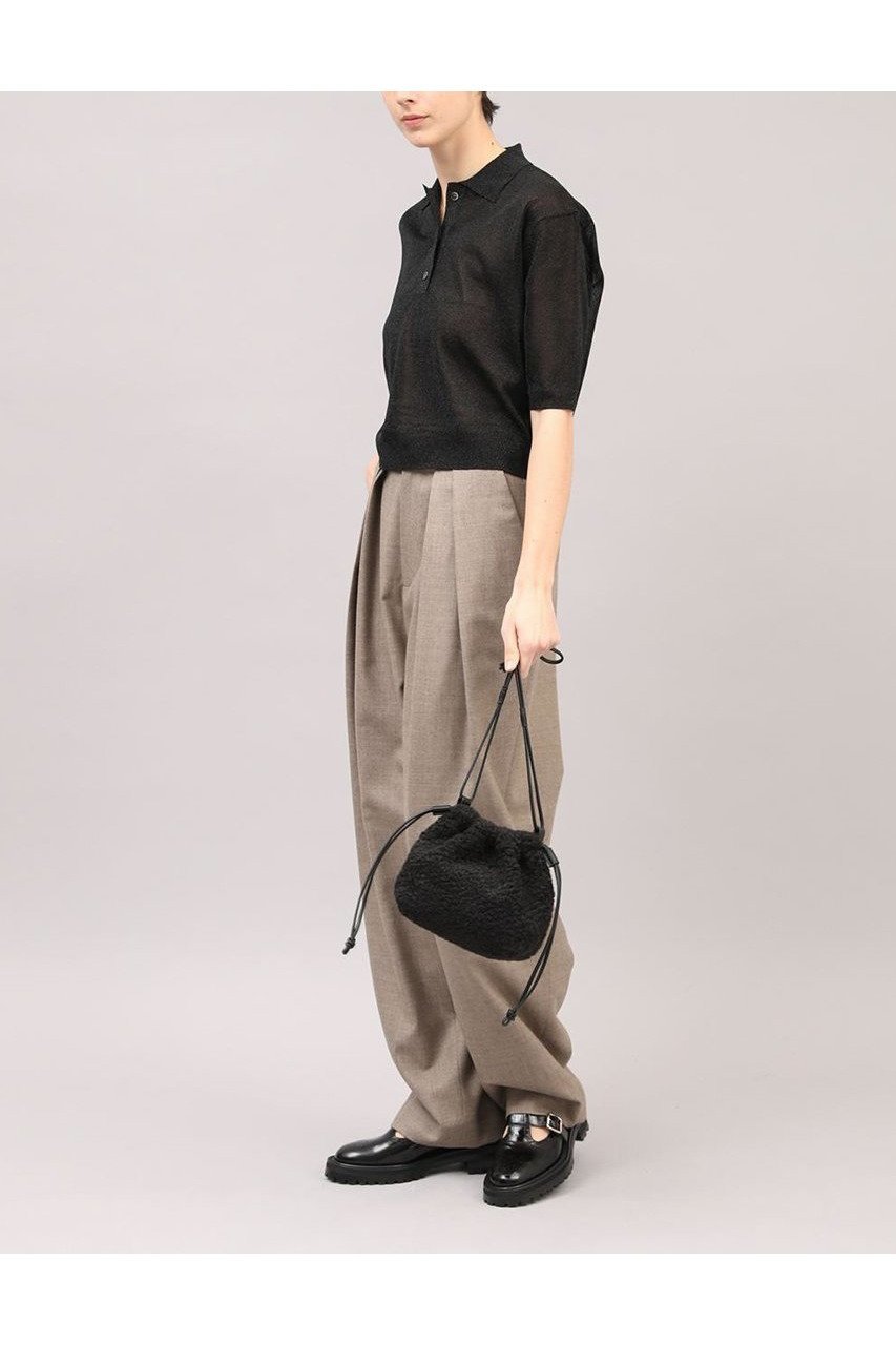 【サクラ/SACRA】のエクストラファイングロッシーヤーンポロトップス 人気、トレンドファッション・服の通販 founy(ファニー) 　ファッション　Fashion　レディースファッション　Fashion for Women　トップス・カットソー　Cut & Sew Tops　ニット　Knit Tops & Sweaters　カジュアルプルオーバー・ニットトップス　Pullovers & Knit Tops / Casual Pullovers　2025年　2025　2025-2026秋冬・A/W　Autumn/Winter 2025–26 AW25–26　カットソー　Cut and Sewn Top　クロップド　Cropped, Short Length　シアー　Sheer, See-Through　A/W・秋冬　Autumn/Winter　other-6|ID: prp329100004625452 ipo3291000000033230438