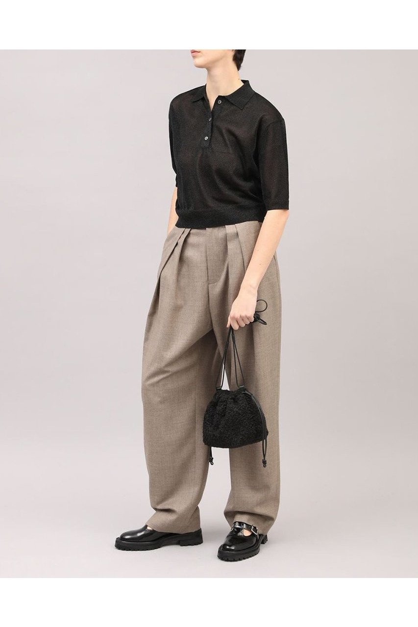 【サクラ/SACRA】のエクストラファイングロッシーヤーンポロトップス 人気、トレンドファッション・服の通販 founy(ファニー) 　ファッション　Fashion　レディースファッション　Fashion for Women　トップス・カットソー　Cut & Sew Tops　ニット　Knit Tops & Sweaters　カジュアルプルオーバー・ニットトップス　Pullovers & Knit Tops / Casual Pullovers　2025年　2025　2025-2026秋冬・A/W　Autumn/Winter 2025–26 AW25–26　カットソー　Cut and Sewn Top　クロップド　Cropped, Short Length　シアー　Sheer, See-Through　A/W・秋冬　Autumn/Winter　other-7|ID: prp329100004625452 ipo3291000000033230439