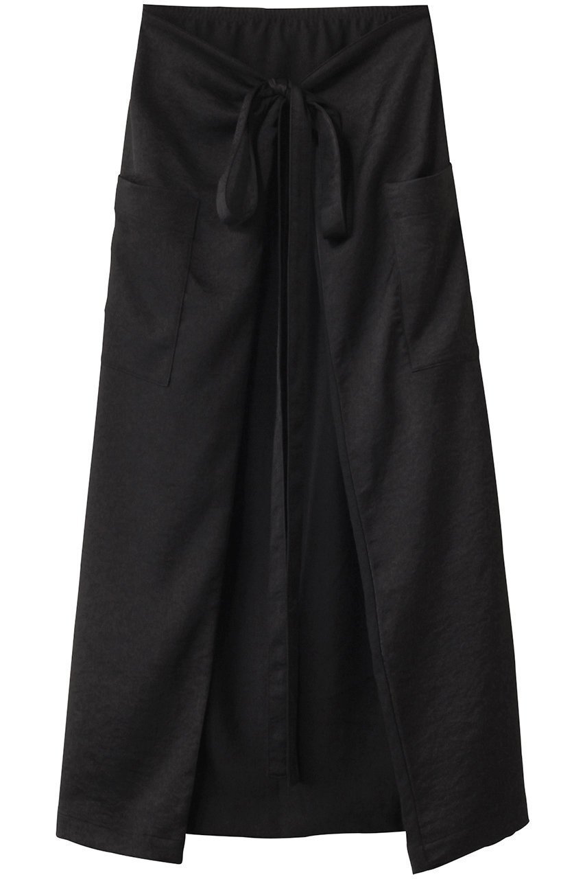 【コグ ザビッグスモーク/COGTHEBIGSMOKE】の【8/1 0:00販売開始】53 MINA DOUBLE WRAP SKIRT インテリア・キッズ・メンズ・レディースファッション・服の通販 founy(ファニー) 　ファッション　Fashion　レディースファッション　Fashion for Women　スカート　Skirts　ロングスカート　Long Skirts / Maxi & Midi Skirts　2025年　2025　2025-2026秋冬・A/W　Autumn/Winter 2025–26 AW25–26　サテン　Satin, Glossy Fabric　シルク　Silk, 100% Silk　シンプル　Simple, Minimal　ジョーゼット　Georgette, Semi-Sheer Fabric　タイトスカート　Pencil Skirt, Tight Skirt　ポケット　Pocket, Pocket Detail　ラップ　Wrap, Wrap Design　ロング　Long, Long-Length　A/W・秋冬　Autumn/Winter　ブラック|ID: prp329100004625474 ipo3291000000033230640