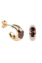 【プラウ/PLOW】のSmorky Quarts One Stone ピアス(ペア) ゴールド/スモーキークオーツ|ID: prp329100004626265 ipo3291000000036003956