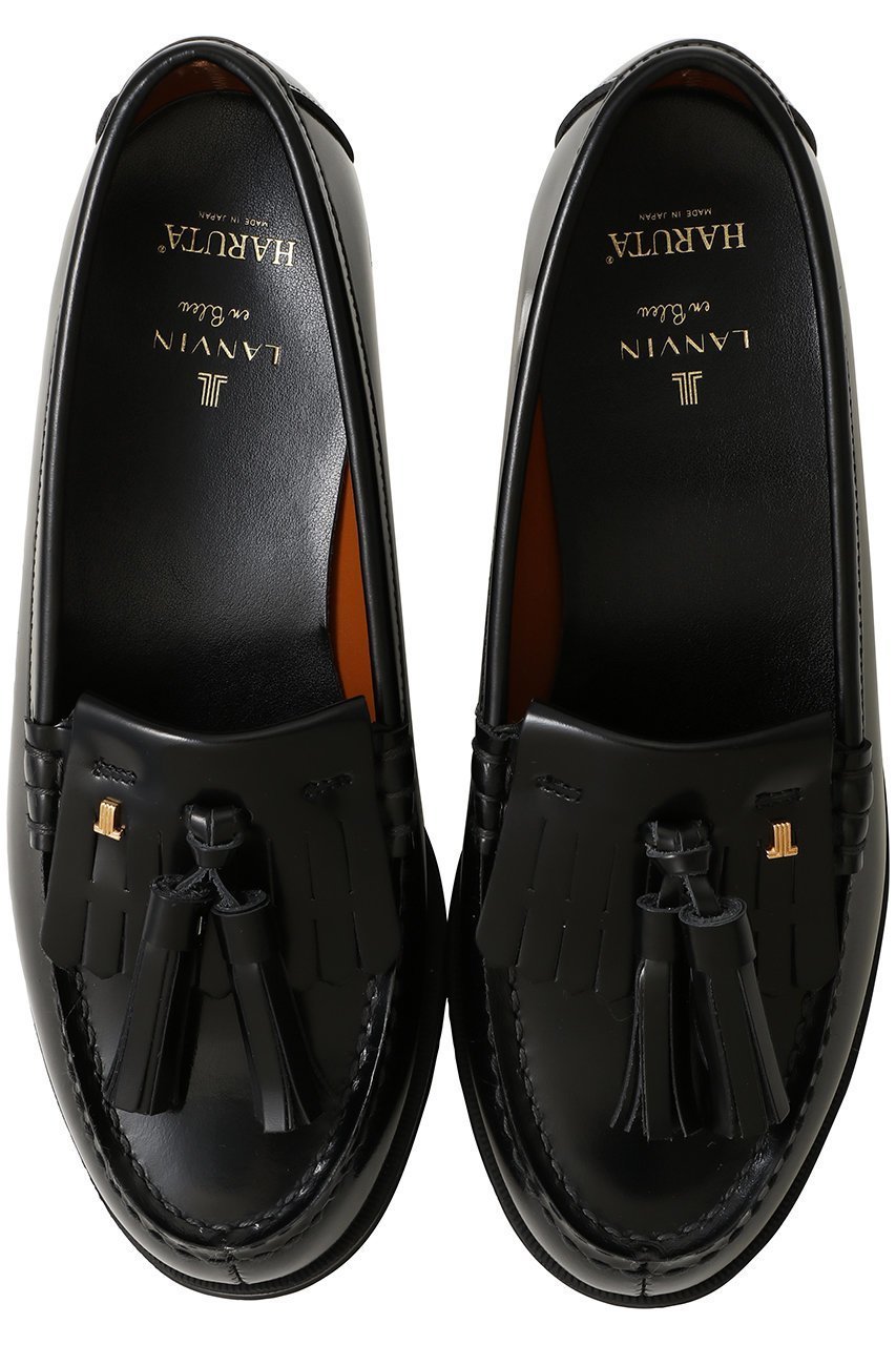【ランバン オン ブルー/LANVIN en Bleu】のHARUTA キルトタッセルローファー インテリア・キッズ・メンズ・レディースファッション・服の通販 founy(ファウニー) 　ファッション　Fashion　レディースファッション　Fashion for Women　ガラス　Glass, Glassware　クラシック　Classic, Timeless Style　シューズ　Shoes, Footwear　デニム　Denim, Jeans Material　フェミニン　Feminine, Girly　フラット　Flat, Flat Shoes　モダン　Modern, Contemporary　ライニング　Inner Lining, Inner Fabric, Lined　ラバー　Rubber, Rubber Sole　ロング　Long, Long-Length　おすすめ　Recommended / Our Picks　エレガント 上品　Elegant　ブラック|ID: prp329100004626302 ipo3291000000036641270