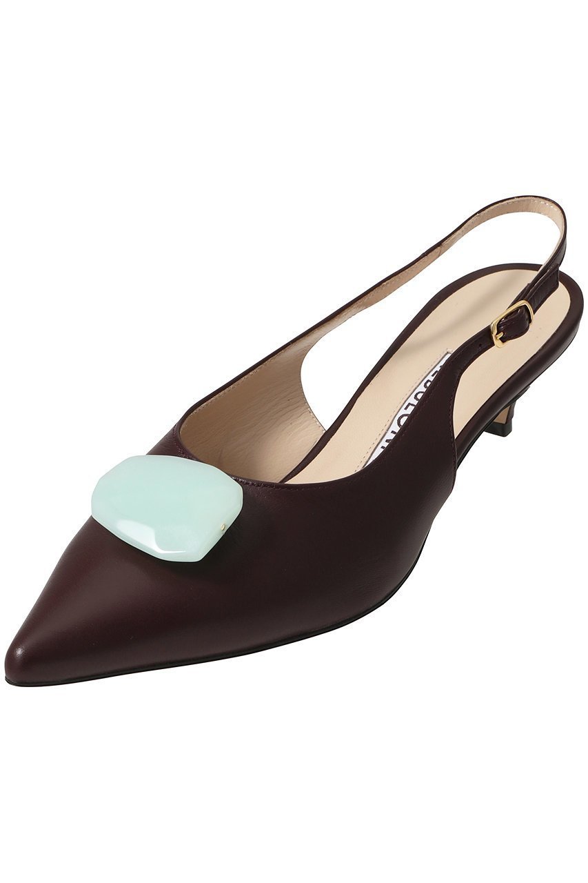 【ネブローニ/NEBULONI E】のストーン付きバックストラップパンプス インテリア・キッズ・メンズ・レディースファッション・服の通販 founy(ファニー) 　ファッション　Fashion　レディースファッション　Fashion for Women　バッグ　Bags　アンクル　Ankle-Length Design　エレガント 上品　Elegant　ストーン　Stone, Gem-Like　ラップ　Wrap, Wrap Design　ボルドー×ブルー|ID: prp329100004626316 ipo3291000000035451728