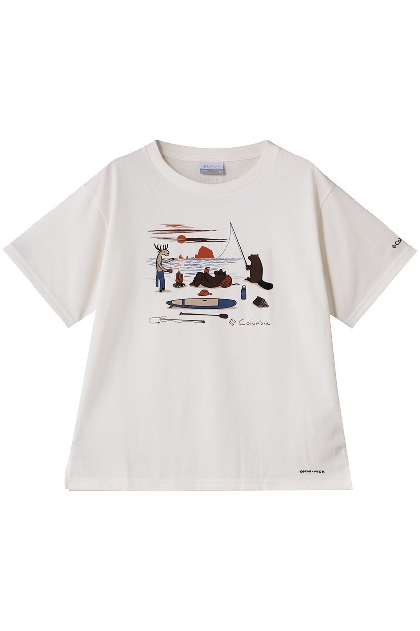 【コロンビア/Columbia】のウィメンズレイクトゥーアベニューショートスリーブTシャツ インテリア・キッズ・メンズ・レディースファッション・服の通販 founy(ファニー) 　ファッション　Fashion　レディースファッション　Fashion for Women　トップス・カットソー　Cut & Sew Tops　シャツ・ブラウス・オフィスカジュアル　Elegant Blouses & Button-Ups　ロングTシャツ・Tシャツ　Longline T-Shirts & Tees　カットソー・ベーシックTシャツ　Cut-and-Sewn Tops / Stretch Tees & Basics　2025年　2025　2025-2026秋冬・A/W　Autumn/Winter 2025–26 AW25–26　アウトドア　Outdoor Clothing　グラフィック　Graphic, Graphic Design　ショート　Short, Short Length　スリーブ　Sleeve, Long Sleeve / Short Sleeve　ベーシック　Basic, Essential　A/W・秋冬　Autumn/Winter　Sea Salt|ID: prp329100004626320 ipo3291000000033243981