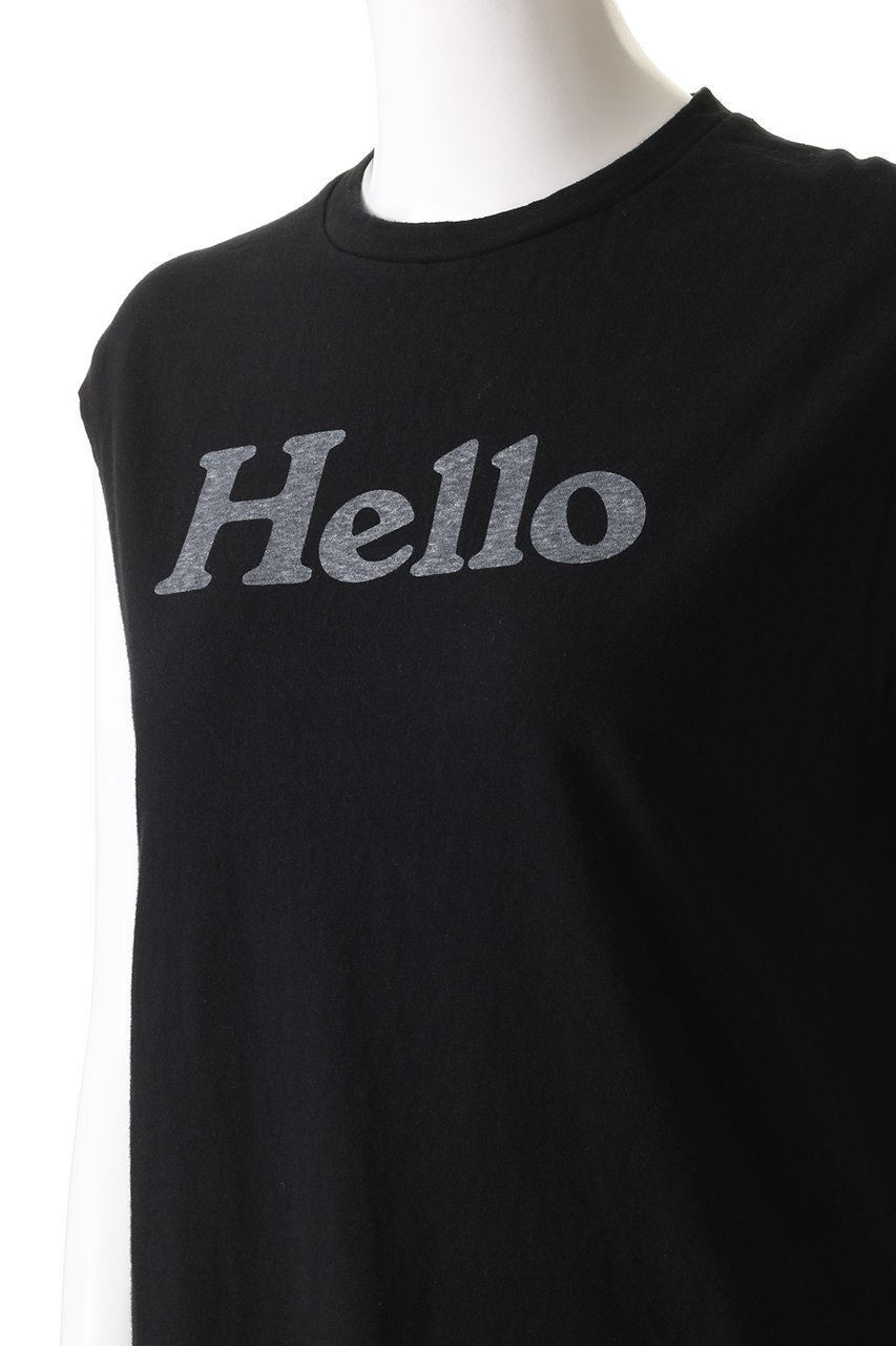 【マディソンブルー/MADISONBLUE】のHELLO NOSLEEVE TEE/HELLO ノースリーブ Tシャツ 人気、トレンドファッション・服の通販 founy(ファニー) 　ファッション　Fashion　レディースファッション　Fashion for Women　トップス・カットソー　Cut & Sew Tops　キャミソール&ノースリーブ　Camisoles & Sleeveless Tops　シャツ・ブラウス・オフィスカジュアル　Elegant Blouses & Button-Ups　ロングTシャツ・Tシャツ　Longline T-Shirts & Tees　カットソー・ベーシックTシャツ　Cut-and-Sewn Tops / Stretch Tees & Basics　2025年　2025　2025-2026秋冬・A/W　Autumn/Winter 2025–26 AW25–26　インナー　Innerwear　キャミソール　Camisole, Spaghetti Strap Top　ジャケット　Jacket, Outerwear　タンク　Tank Top, Sleeveless Top　ノースリーブ　Sleeveless, No-Sleeve　プリント　Print, Printed Pattern　再入荷　Restock / Back in Stock　夏　Summer　春　Spring　S/S・春夏　SS, Spring/Summer, Warm Season　A/W・秋冬　Autumn/Winter　other-5|ID: prp329100004626328 ipo3291000000033244050