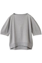 【エブール/ebure】のクリアー裏毛 ハーフスリーブスウェット トップグレー|ID:prp329100004626333