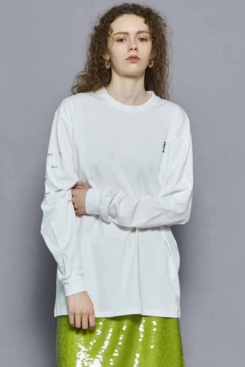 【メゾンスペシャル/MAISON SPECIAL】のUNCHAINED Long Sleeve T-shirt/UNCHAINEDロンTEE 人気、トレンドファッション・服の通販 founy(ファニー) 　ファッション　Fashion　レディースファッション　Fashion for Women　トップス・カットソー　Cut & Sew Tops　シャツ・ブラウス・オフィスカジュアル　Elegant Blouses & Button-Ups　ロングTシャツ・Tシャツ　Longline T-Shirts & Tees　カットソー・ベーシックTシャツ　Cut-and-Sewn Tops / Stretch Tees & Basics　おすすめ　Recommended / Our Picks　カットソー　Cut and Sewn Top　グラフィック　Graphic, Graphic Design　シンプル　Simple, Minimal　スリーブ　Sleeve, Long Sleeve / Short Sleeve　デニム　Denim, Jeans Material　フロント　Front, Front Design　プリント　Print, Printed Pattern　ロング　Long, Long-Length　ワンポイント　One Point, Statement Accent　other-3|ID: prp329100004626337 ipo3291000000033244128