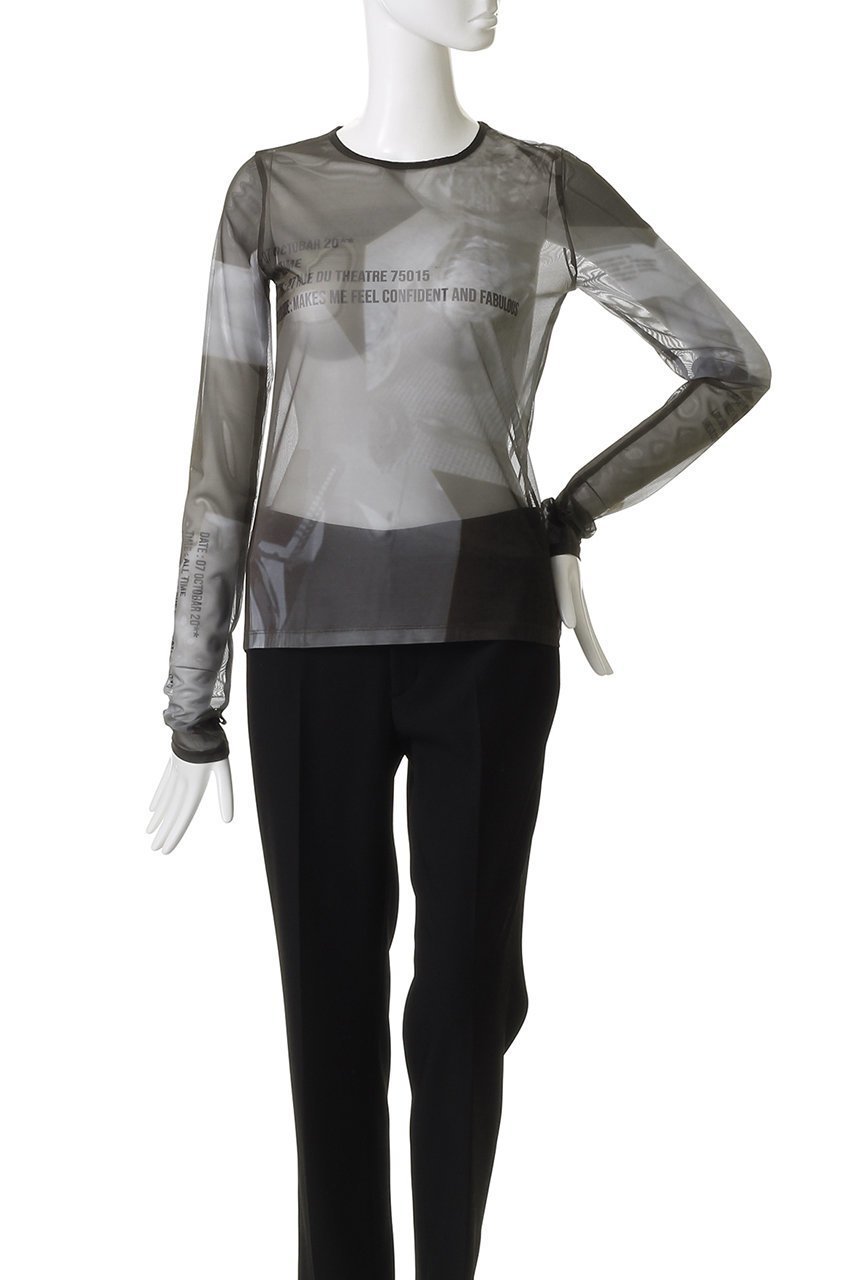 【メゾンスペシャル/MAISON SPECIAL】のORDINARY DAYS/ORDINARY DAYSプリントシアートップス 人気、トレンドファッション・服の通販 founy(ファニー) 　ファッション　Fashion　レディースファッション　Fashion for Women　トップス・カットソー　Cut & Sew Tops　シャツ・ブラウス・オフィスカジュアル　Elegant Blouses & Button-Ups　ロングTシャツ・Tシャツ　Longline T-Shirts & Tees　カットソー・ベーシックTシャツ　Cut-and-Sewn Tops / Stretch Tees & Basics　インナー　Innerwear　キャミワンピース　Cami Dress, Slip Dress　シアー　Sheer, See-Through　ストレッチ　Stretch, Stretchy Fabric　スリーブ　Sleeve, Long Sleeve / Short Sleeve　フィット　Fit, Slim Fit　プリント　Print, Printed Pattern　ボトム　Bottoms, Lower Wear　ロング　Long, Long-Length　other-5|ID: prp329100004626347 ipo3291000000033486770