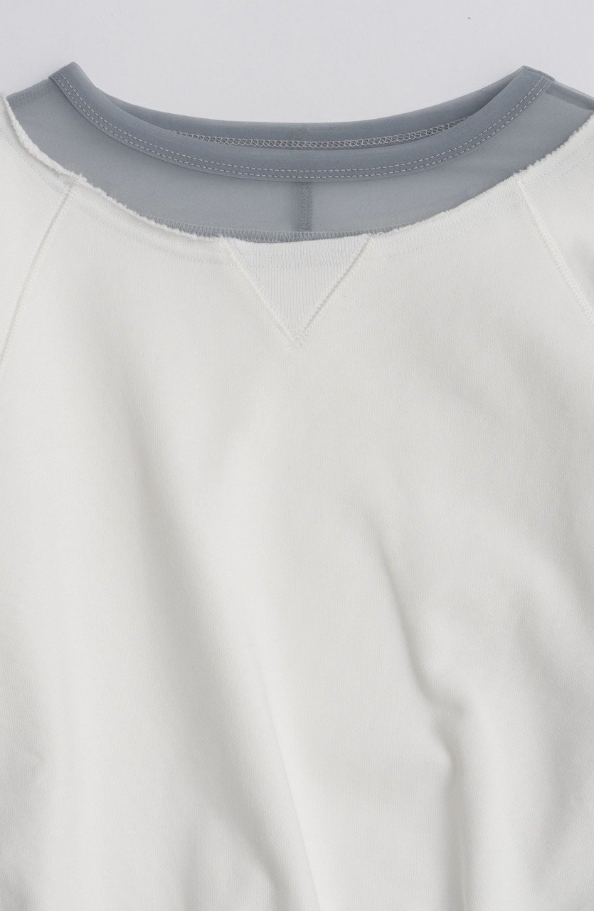 【メゾンスペシャル/MAISON SPECIAL】のSheer Neck Sweatshirt/シアーネックスウェット 人気、トレンドファッション・服の通販 founy(ファニー) 　ファッション　Fashion　レディースファッション　Fashion for Women　トップス・カットソー　Cut & Sew Tops　シャツ・ブラウス・オフィスカジュアル　Elegant Blouses & Button-Ups　レディースパーカー・カジュアルフーディー　Casual Hoodies & Sweatshirts　ロングTシャツ・Tシャツ　Longline T-Shirts & Tees　スウェット・クルーネックトップス　Sweatshirts & Crewnecks / Relaxed Fit Sweat Tops　カットソー・ベーシックTシャツ　Cut-and-Sewn Tops / Stretch Tees & Basics　シアー　Sheer, See-Through　シンプル　Simple, Minimal　スウェット / スエット　Sweatshirt, Sweatwear　ドッキング　Docking, Mixed Material　ベーシック　Basic, Essential　春　Spring　秋　Autumn　other-2|ID: prp329100004626349 ipo3291000000033244240