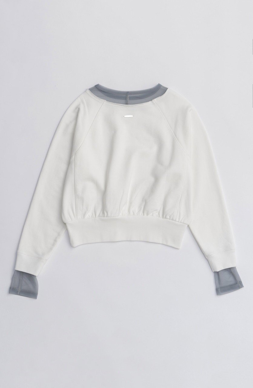 【メゾンスペシャル/MAISON SPECIAL】のSheer Neck Sweatshirt/シアーネックスウェット 人気、トレンドファッション・服の通販 founy(ファニー) 　ファッション　Fashion　レディースファッション　Fashion for Women　トップス・カットソー　Cut & Sew Tops　シャツ・ブラウス・オフィスカジュアル　Elegant Blouses & Button-Ups　レディースパーカー・カジュアルフーディー　Casual Hoodies & Sweatshirts　ロングTシャツ・Tシャツ　Longline T-Shirts & Tees　スウェット・クルーネックトップス　Sweatshirts & Crewnecks / Relaxed Fit Sweat Tops　カットソー・ベーシックTシャツ　Cut-and-Sewn Tops / Stretch Tees & Basics　シアー　Sheer, See-Through　シンプル　Simple, Minimal　スウェット / スエット　Sweatshirt, Sweatwear　ドッキング　Docking, Mixed Material　ベーシック　Basic, Essential　春　Spring　秋　Autumn　other-5|ID: prp329100004626349 ipo3291000000033244244