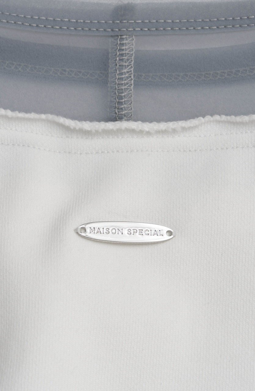 【メゾンスペシャル/MAISON SPECIAL】のSheer Neck Sweatshirt/シアーネックスウェット 人気、トレンドファッション・服の通販 founy(ファニー) 　ファッション　Fashion　レディースファッション　Fashion for Women　トップス・カットソー　Cut & Sew Tops　シャツ・ブラウス・オフィスカジュアル　Elegant Blouses & Button-Ups　レディースパーカー・カジュアルフーディー　Casual Hoodies & Sweatshirts　ロングTシャツ・Tシャツ　Longline T-Shirts & Tees　スウェット・クルーネックトップス　Sweatshirts & Crewnecks / Relaxed Fit Sweat Tops　カットソー・ベーシックTシャツ　Cut-and-Sewn Tops / Stretch Tees & Basics　シアー　Sheer, See-Through　シンプル　Simple, Minimal　スウェット / スエット　Sweatshirt, Sweatwear　ドッキング　Docking, Mixed Material　ベーシック　Basic, Essential　春　Spring　秋　Autumn　other-6|ID: prp329100004626349 ipo3291000000033244245