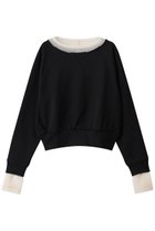 【メゾンスペシャル/MAISON SPECIAL】のSheer Neck Sweatshirt/シアーネックスウェット BLK(ブラック)|ID: prp329100004626349 ipo3291000000036100762