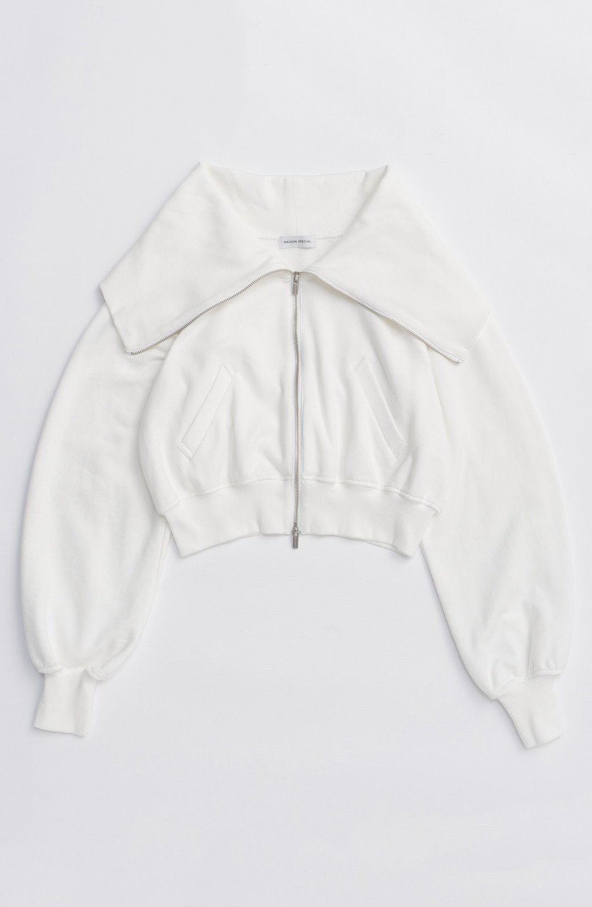 【メゾンスペシャル/MAISON SPECIAL】のBig Collar Hoodie/ビッグカラーパーカー インテリア・キッズ・メンズ・レディースファッション・服の通販 founy(ファニー) 　ファッション　Fashion　レディースファッション　Fashion for Women　トップス・カットソー　Cut & Sew Tops　シャツ・ブラウス・オフィスカジュアル　Elegant Blouses & Button-Ups　レディースパーカー・カジュアルフーディー　Casual Hoodies & Sweatshirts　ロングTシャツ・Tシャツ　Longline T-Shirts & Tees　スウェット・クルーネックトップス　Sweatshirts & Crewnecks / Relaxed Fit Sweat Tops　カットソー・ベーシックTシャツ　Cut-and-Sewn Tops / Stretch Tees & Basics　おすすめ　Recommended / Our Picks　コンパクト　Compact, Small Size　ショート　Short, Short Length　スウェット / スエット　Sweatshirt, Sweatwear　春　Spring　秋　Autumn　羽織　Haori, Light Jacket　WHT(ホワイト)|ID: prp329100004626352 ipo3291000000033244255