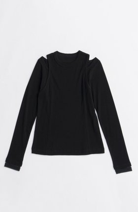 【メゾンスペシャル/MAISON SPECIAL】のShoulder Slit Ribbed Tops/ショルダースリットリブトップス 人気、トレンドファッション・服の通販 founy(ファニー) ファッション Fashion レディースファッション Fashion for Women トップス・カットソー Cut & Sew Tops シャツ・ブラウス・オフィスカジュアル Elegant Blouses & Button-Ups ロングTシャツ・Tシャツ Longline T-Shirts & Tees カットソー・ベーシックTシャツ Cut-and-Sewn Tops / Stretch Tees & Basics シアー Sheer, See-Through ショルダー Shoulder, Shoulder Strap シンプル Simple, Minimal スリット Slit, Slit Detail スリーブ Sleeve, Long Sleeve / Short Sleeve ロング Long, Long-Length |ID:prp329100004626356