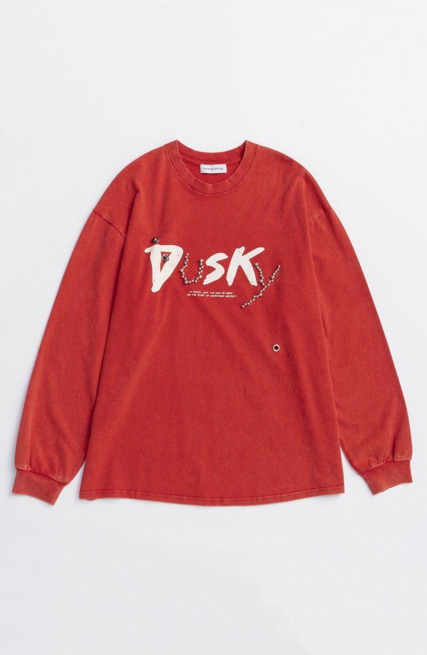 【メゾンスペシャル/MAISON SPECIAL】のDUSKY T-shirt/DUSKY Tシャツ インテリア・キッズ・メンズ・レディースファッション・服の通販 founy(ファニー) 　ファッション　Fashion　レディースファッション　Fashion for Women　トップス・カットソー　Cut & Sew Tops　シャツ・ブラウス・オフィスカジュアル　Elegant Blouses & Button-Ups　ロングTシャツ・Tシャツ　Longline T-Shirts & Tees　カットソー・ベーシックTシャツ　Cut-and-Sewn Tops / Stretch Tees & Basics　2025年　2025　2025-2026秋冬・A/W　Autumn/Winter 2025–26 AW25–26　ウォッシュ　Washed Finish　スリーブ　Sleeve, Long Sleeve / Short Sleeve　フロント　Front, Front Design　ロング　Long, Long-Length　ヴィンテージ　Vintage Style　A/W・秋冬　Autumn/Winter　RED(レッド)|ID: prp329100004626359 ipo3291000000033244319