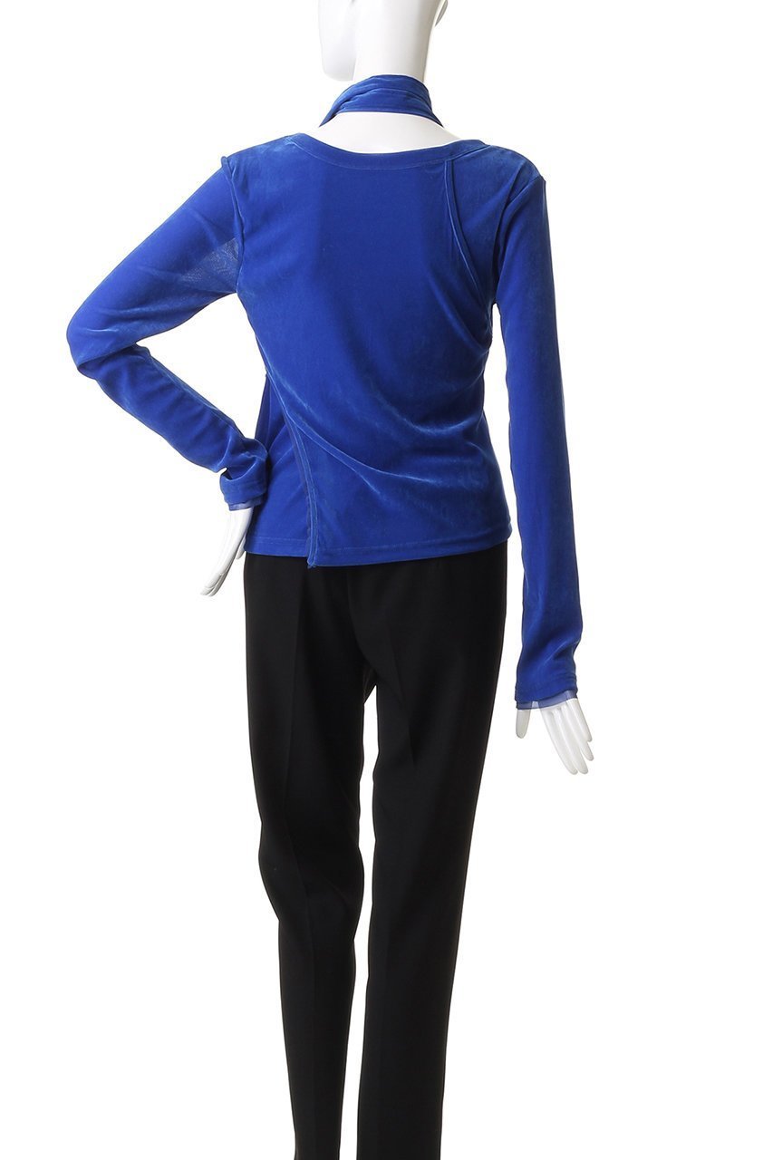 【メゾンスペシャル/MAISON SPECIAL】のSheer Velour Asymmetrical Tops/シアーベロアアシメトップス 人気、トレンドファッション・服の通販 founy(ファニー) 　ファッション　Fashion　レディースファッション　Fashion for Women　トップス・カットソー　Cut & Sew Tops　シャツ・ブラウス・オフィスカジュアル　Elegant Blouses & Button-Ups　ロングTシャツ・Tシャツ　Longline T-Shirts & Tees　カットソー・ベーシックTシャツ　Cut-and-Sewn Tops / Stretch Tees & Basics　ベロアトップス　Velour Tops / Velvet-Look Items　スクエア　Square, Square Shape　スリット　Slit, Slit Detail　スリーブ　Sleeve, Long Sleeve / Short Sleeve　デコルテ　Décolleté, Neckline　ベロア　Velour, Soft Velvet　ロング　Long, Long-Length　other-5|ID: prp329100004626360 ipo3291000000033706051