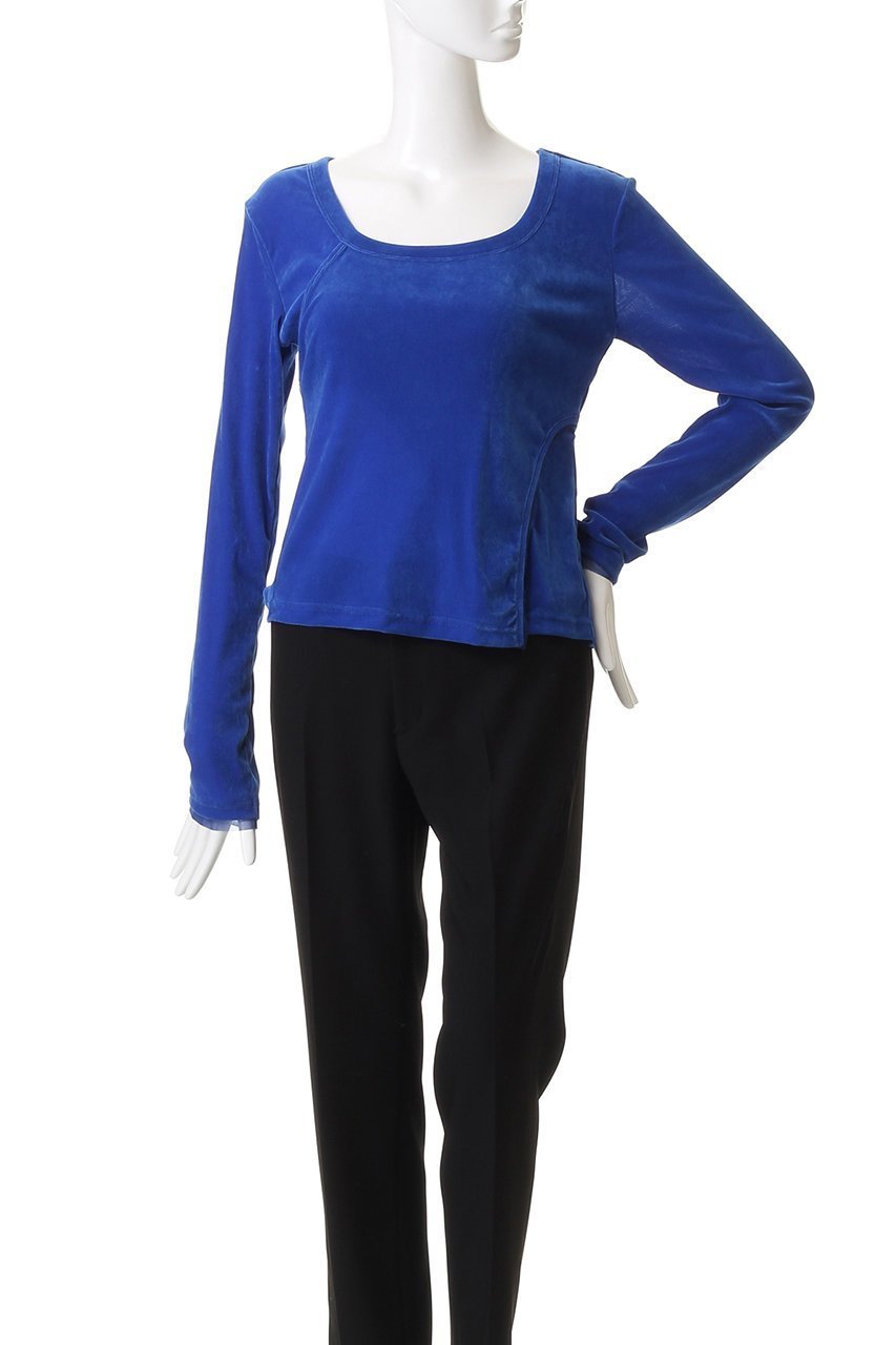 【メゾンスペシャル/MAISON SPECIAL】のSheer Velour Asymmetrical Tops/シアーベロアアシメトップス 人気、トレンドファッション・服の通販 founy(ファニー) 　ファッション　Fashion　レディースファッション　Fashion for Women　トップス・カットソー　Cut & Sew Tops　シャツ・ブラウス・オフィスカジュアル　Elegant Blouses & Button-Ups　ロングTシャツ・Tシャツ　Longline T-Shirts & Tees　カットソー・ベーシックTシャツ　Cut-and-Sewn Tops / Stretch Tees & Basics　ベロアトップス　Velour Tops / Velvet-Look Items　スクエア　Square, Square Shape　スリット　Slit, Slit Detail　スリーブ　Sleeve, Long Sleeve / Short Sleeve　デコルテ　Décolleté, Neckline　ベロア　Velour, Soft Velvet　ロング　Long, Long-Length　other-8|ID: prp329100004626360 ipo3291000000033706054