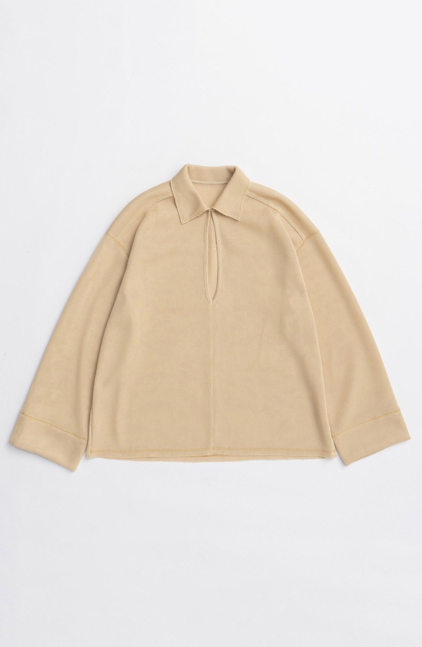 【メゾンスペシャル/MAISON SPECIAL】のSheer Mesh Collar Pullover/シアーメッシュカラープルオーバー インテリア・キッズ・メンズ・レディースファッション・服の通販 founy(ファニー) 　ファッション　Fashion　レディースファッション　Fashion for Women　トップス・カットソー　Cut & Sew Tops　シャツ・ブラウス・オフィスカジュアル　Elegant Blouses & Button-Ups　ロングTシャツ・Tシャツ　Longline T-Shirts & Tees　カジュアルプルオーバー・ニットトップス　Pullovers & Knit Tops / Casual Pullovers　カットソー・ベーシックTシャツ　Cut-and-Sewn Tops / Stretch Tees & Basics　2025年　2025　2025-2026秋冬・A/W　Autumn/Winter 2025–26 AW25–26　シンプル　Simple, Minimal　スリーブ　Sleeve, Long Sleeve / Short Sleeve　フロント　Front, Front Design　メッシュ　Mesh, Net Fabric　メンズ　Men's, Menswear　ロング　Long, Long-Length　A/W・秋冬　Autumn/Winter　YEL(イエロー)|ID: prp329100004626361 ipo3291000000033244339